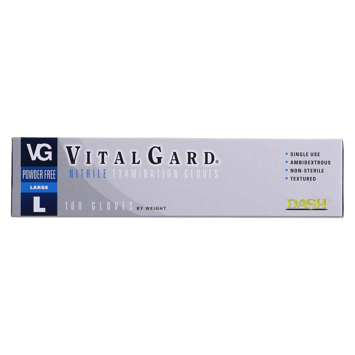 VitalGard Nitrile Exam Gloves, Powder-Free, Latex-Free, Textured, Non-Sterile, Large, Blue, 100/Box, VNPF100L thumbnail 8