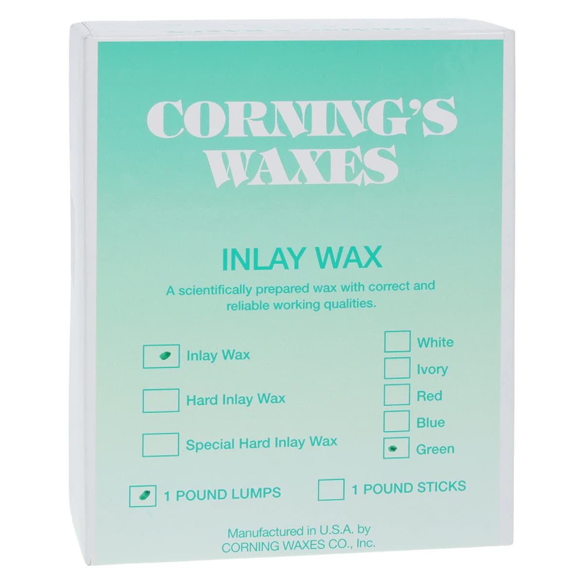 Corning Inlay Wax Lumps Regular, 1 lb - Inlay Wax Lumps Regular - Image 1