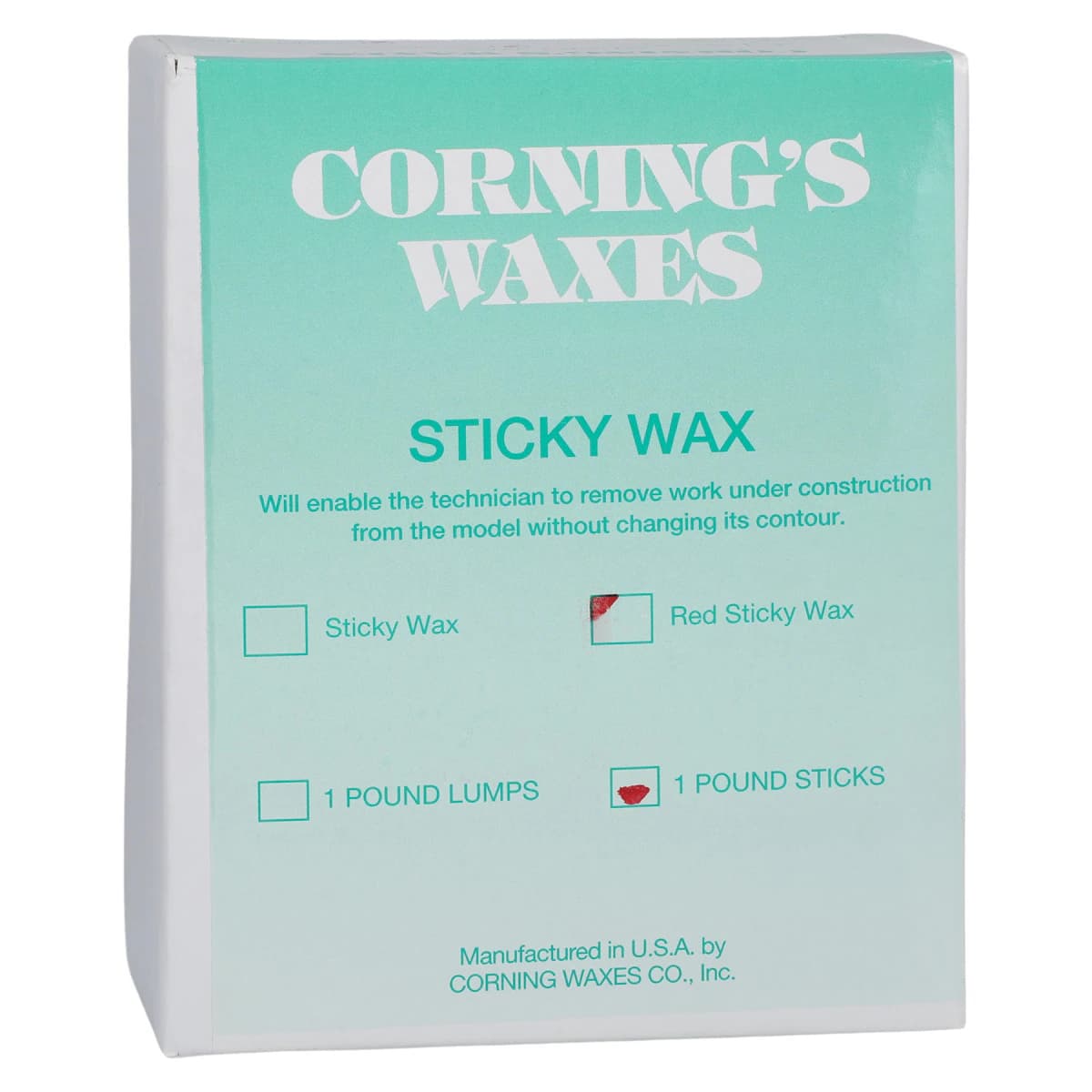 Corning Sticky Wax Sticks, 1 Lb - Sticky Wax Sticks - Image 1