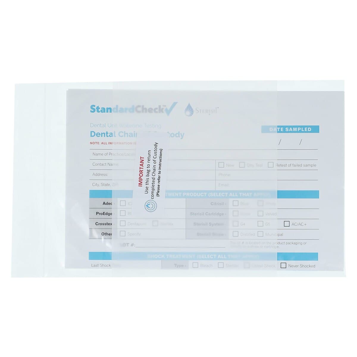 Sterisil R2A with FASTRead Mail-In Waterline Test Kit, 4 Vials, SDENT-R2A-4 thumbnail 2