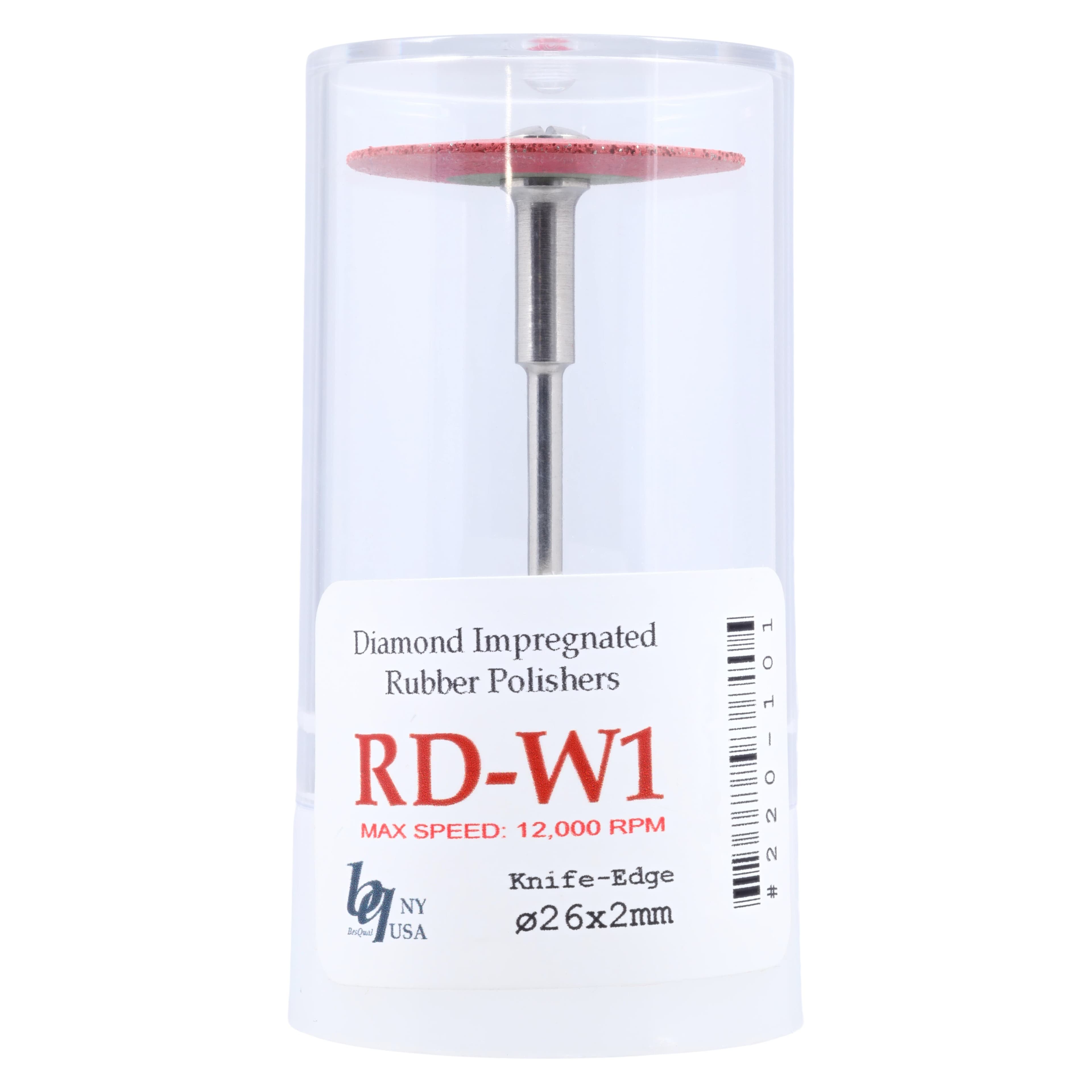 BesQual Rubber Diamond Impregnated Polisher (W1), Coarse, Knife Edge, 26 mm, 1/Pk thumbnail 3