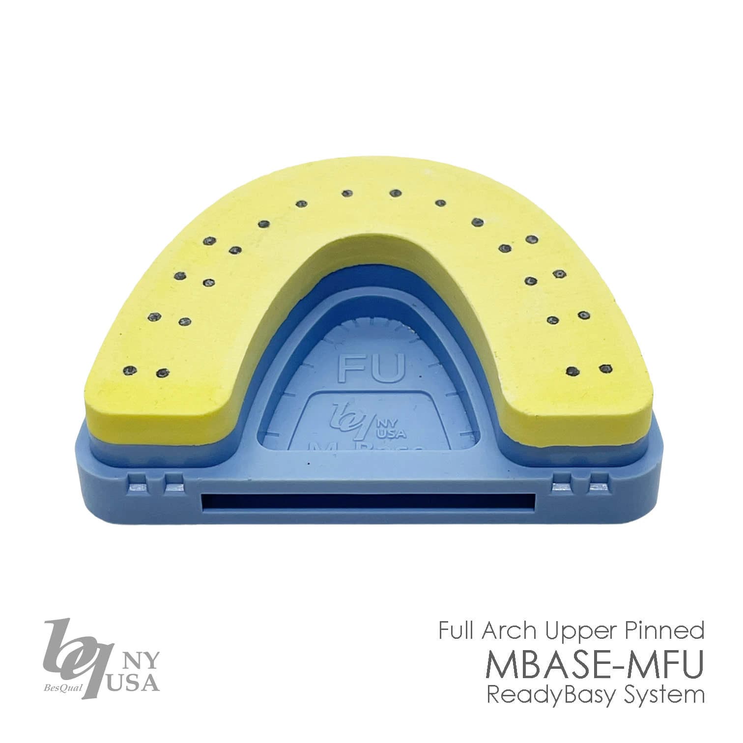 Meta Dental M-Base Full Arch Base Upper with Pins, 50/Box - MBASE Full Arch w/Pins - Image 1