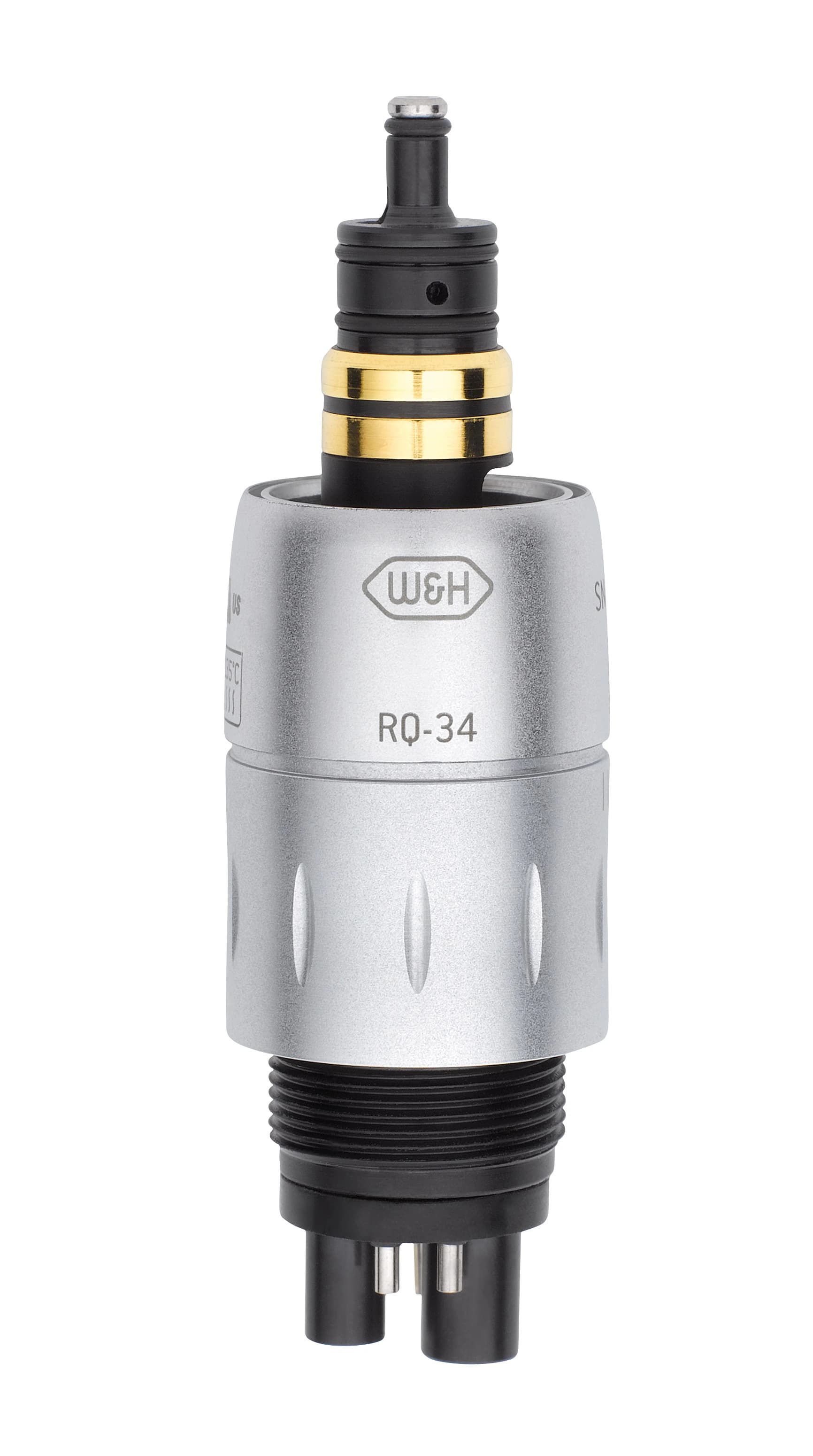 W&H RQ-34 Roto Quick Coupling, 6-Hole, Fiber Optic, Light, Spray Regulation - RQ-34 Roto Quick Coupling - Image 1