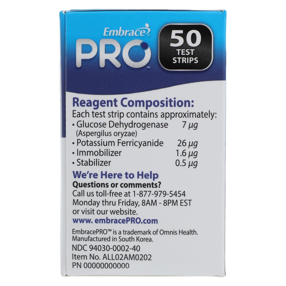 Embrace Pro Blood Glucose Test Strips, CLIA Waived, 50 Count, 50/Box thumbnail 5