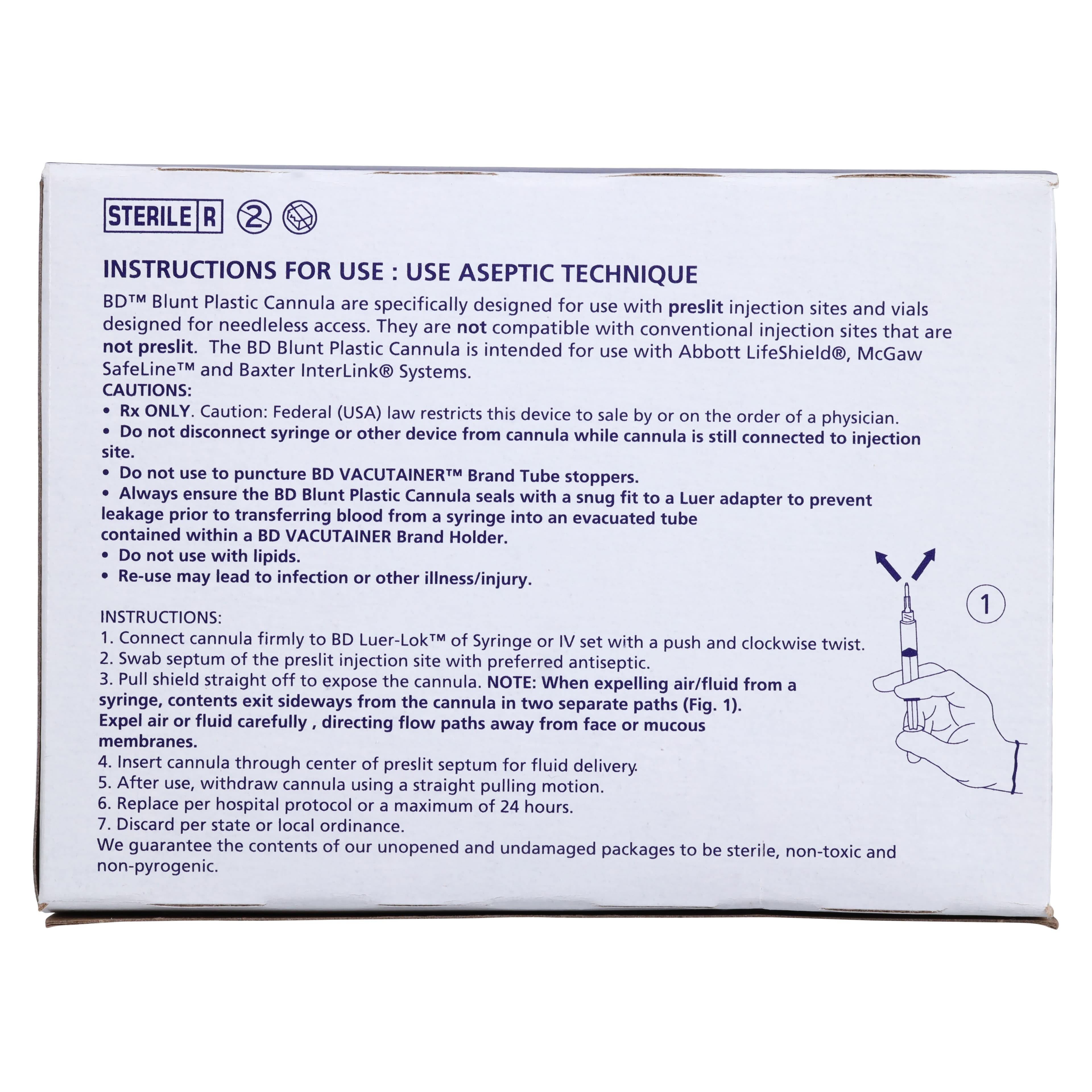 Becton-Dickinson Interlink IV Cannula, 17 Gauge, Blunt Tip, Clear, Sterile, Latex-Free, 100/Box thumbnail 5