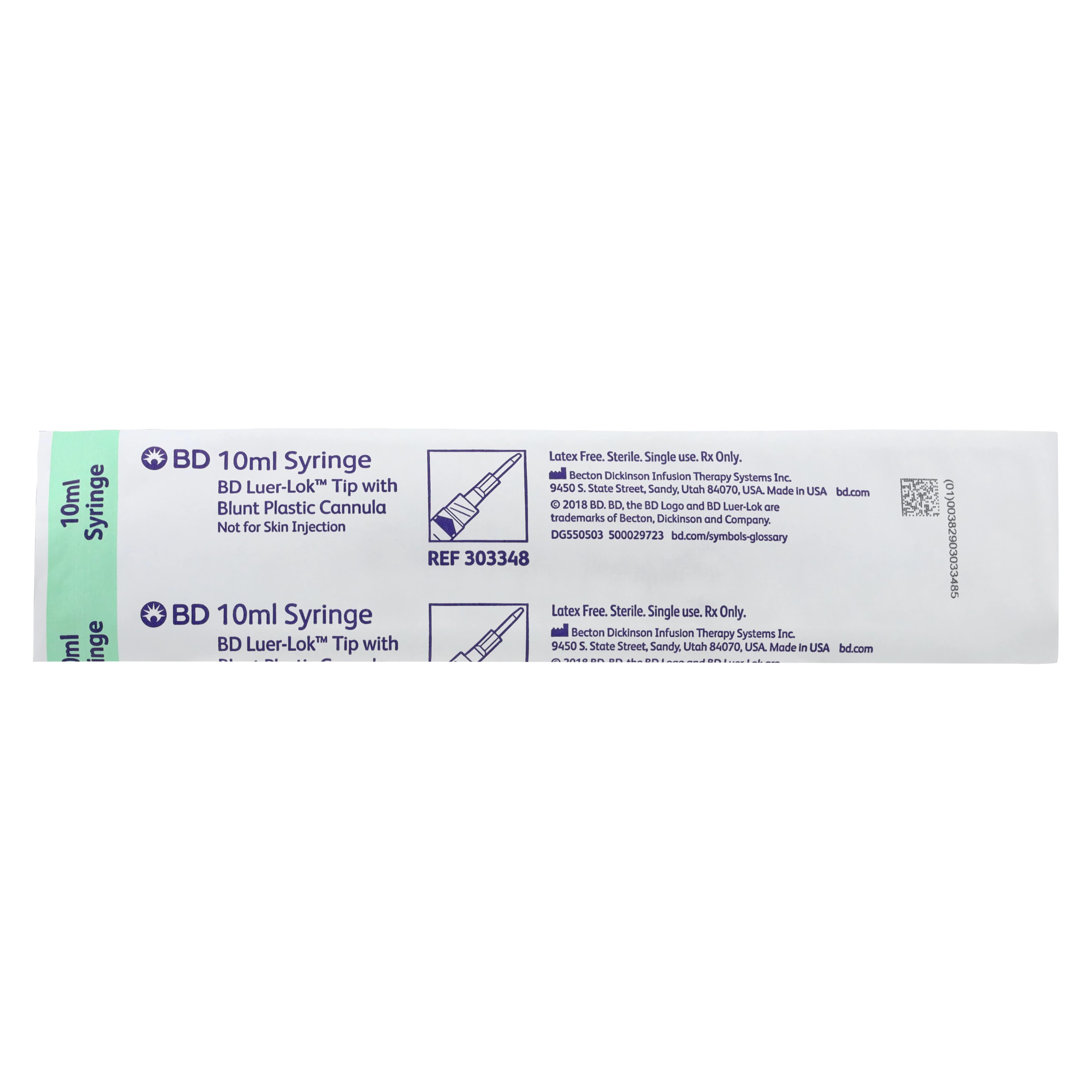 Becton-Dickinson Interlink Syringe Cannula, 17 Gauge, Blunt Tip, 10cc, Sterile, Latex-Free, 100/Box thumbnail 2