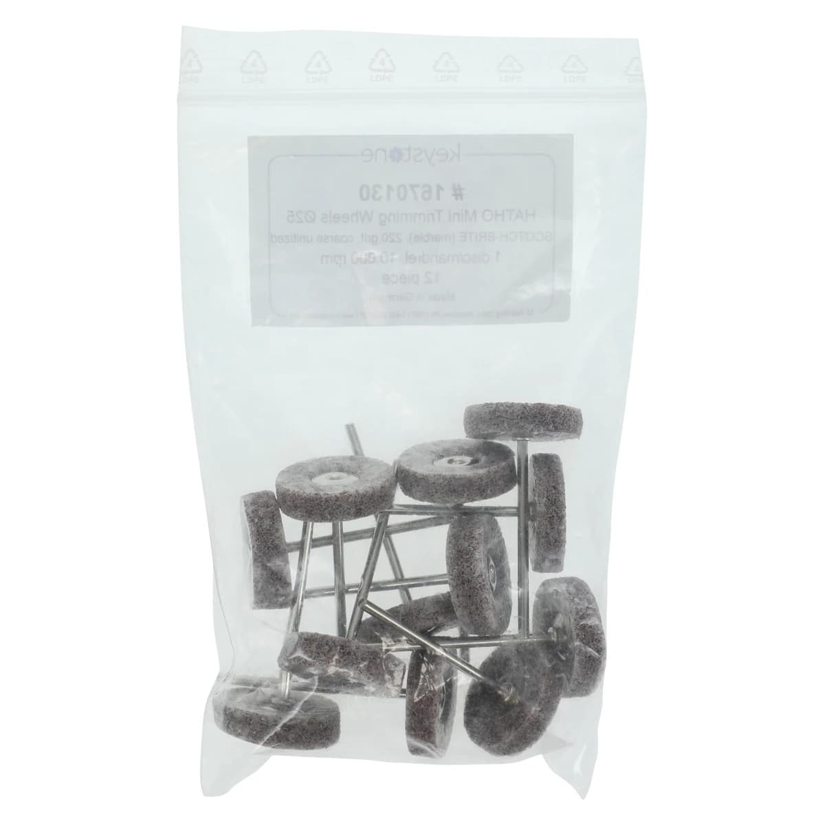 Scotch-Brite Mini Polishing Brush Wheel, Coarse, 12/Pack thumbnail 2