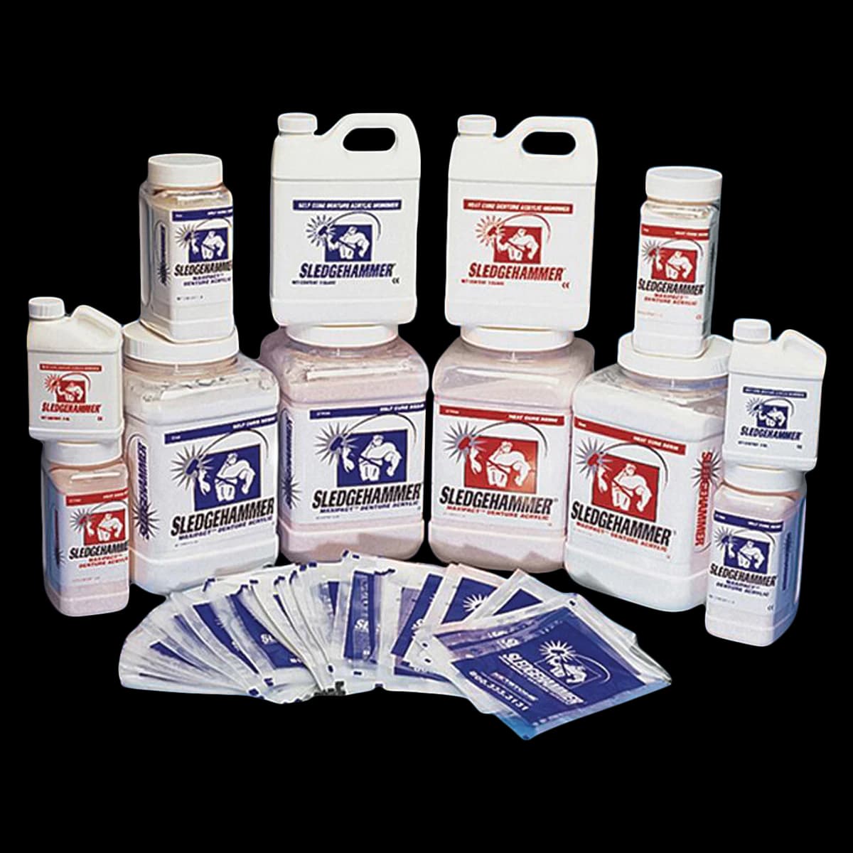 Sledgehammer Self-Cure Denture Acrylic Powder, Light Fiber Plus, 25 lb - Sledgehammer Self-Cure Denture Acrylic Powder, Light Fiber Plus, 25 Pound - Image 1