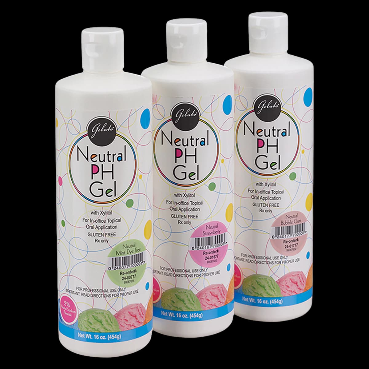 Gelato APF Fluoride Gel, 1.23% Acidulated Phosphate Fluoride, 60-Second Thixotropic Gel, Grape, 16 oz Bottle, 24-01877 - Gelato APF Fluoride Gel - Image 1
