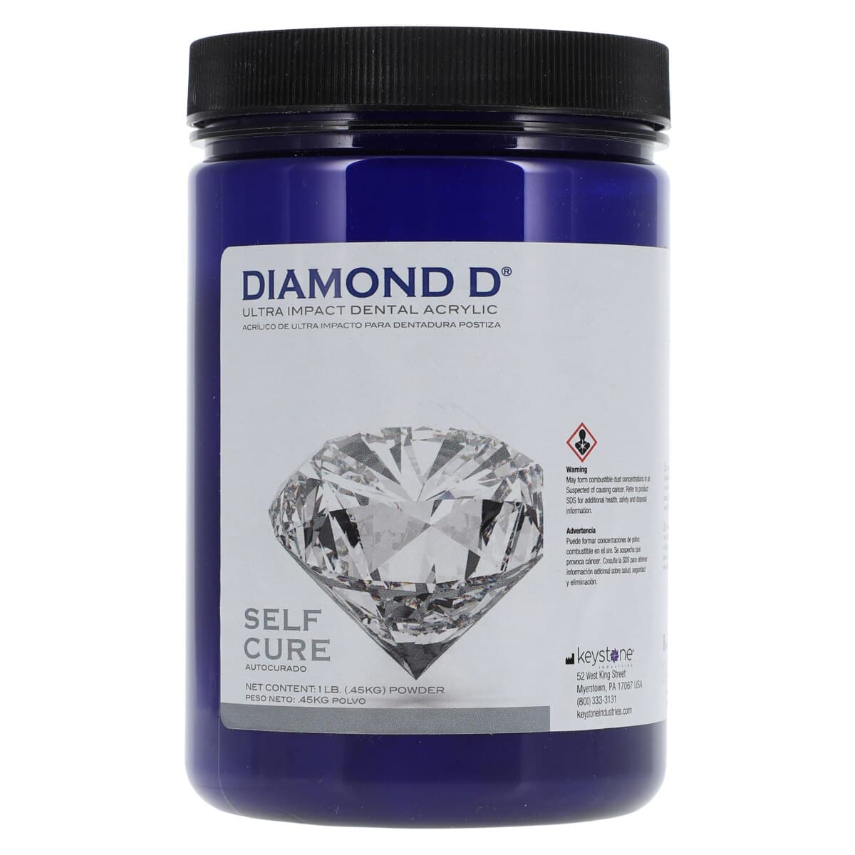 Diamond D Ultra Impact Acrylic, Self-Cure, Powder/Liquid Kit, Light Reddish Pink, 1 lb Powder & 8 oz Liquid, 1/Pk, 1013075 thumbnail 2