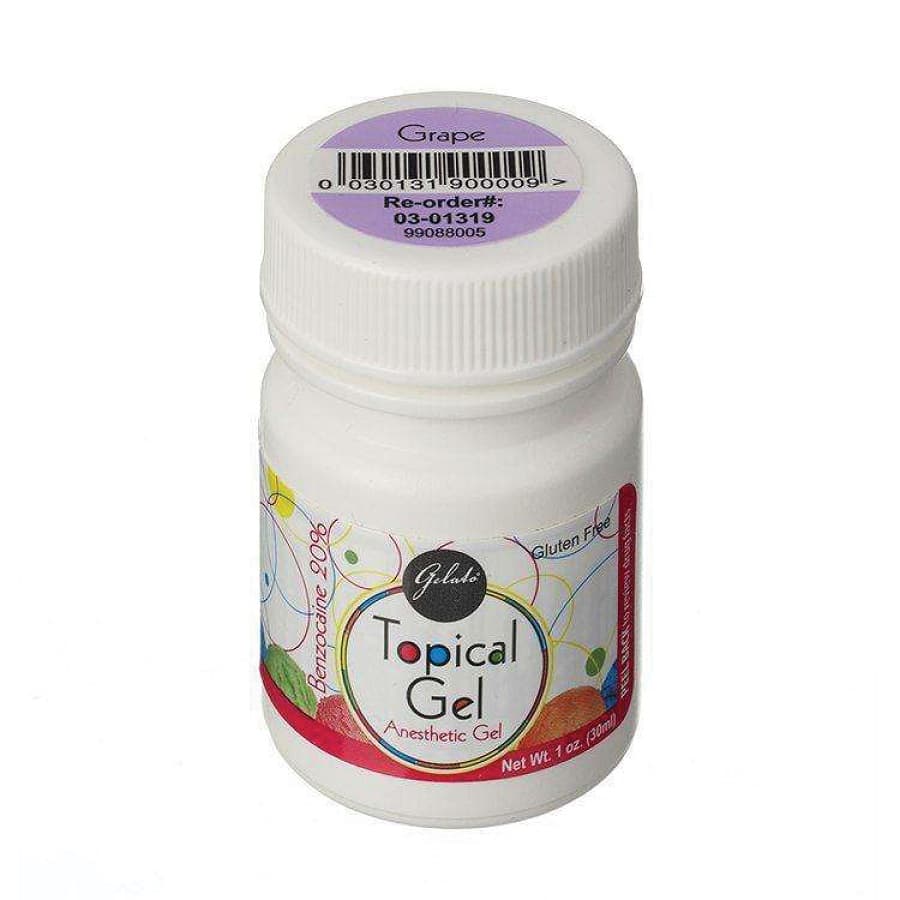 Gelato Topical Anesthetic Gel, 20% Benzocaine, Grape, 1 oz Jar, 1/Pk - Gelato Topical Anesthetic Gel, 1 oz/Bt, Grape, 1/Pk - Image 1