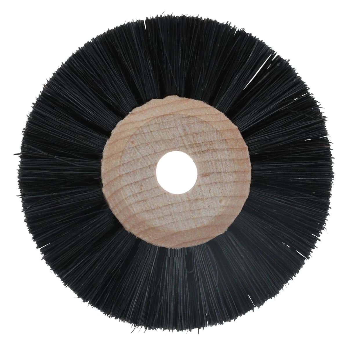 Keystone Industries Lathe Brush #B12, Wood Hub, 1-7/8" Diameter, 2-Row Converging Bristle, 12/Pack, Item 829A thumbnail 3