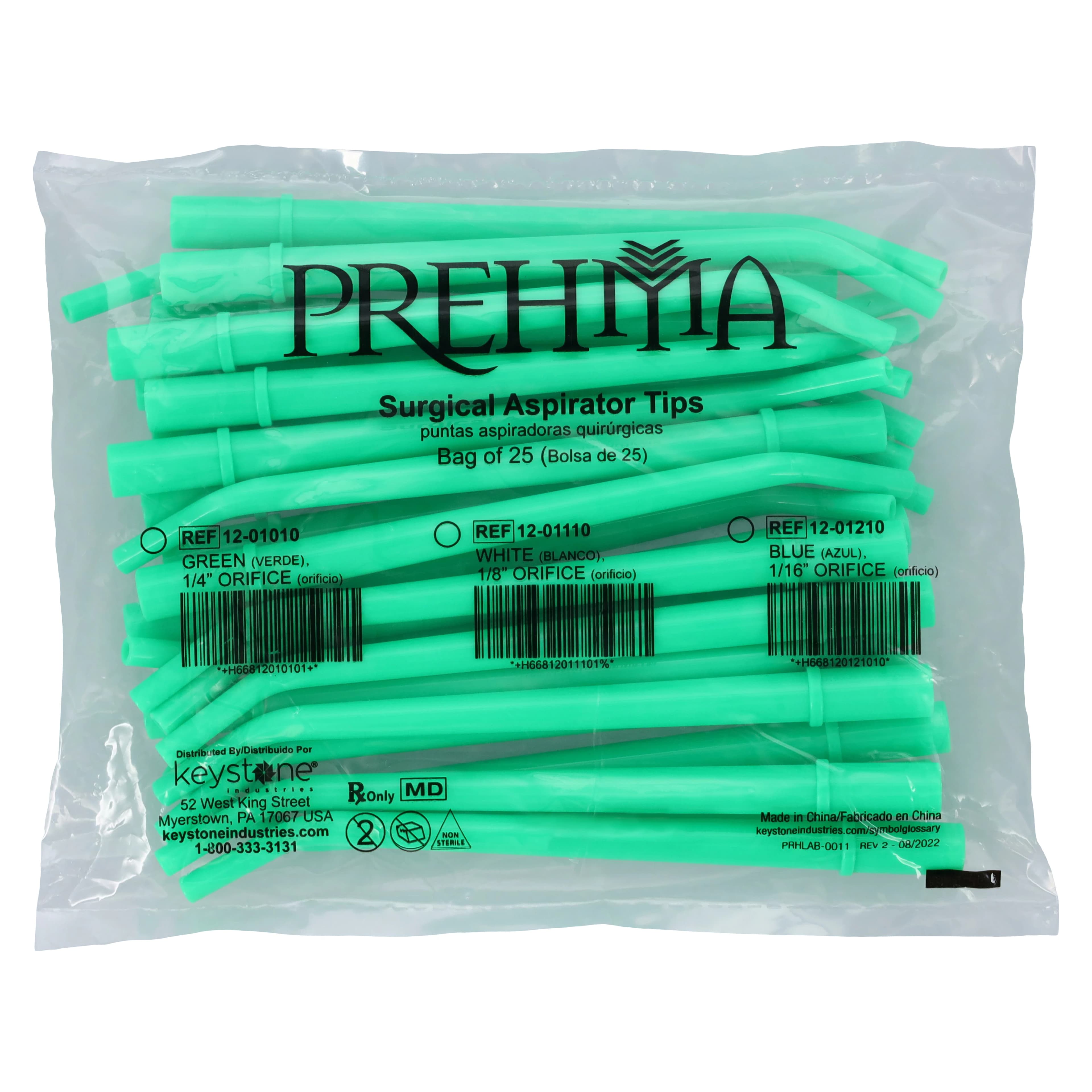 Surgical Aspirator Tip, 1/4" (0.25"), Green, 25/Pk - Surgical Aspirator Tip 1/4" - Image 1