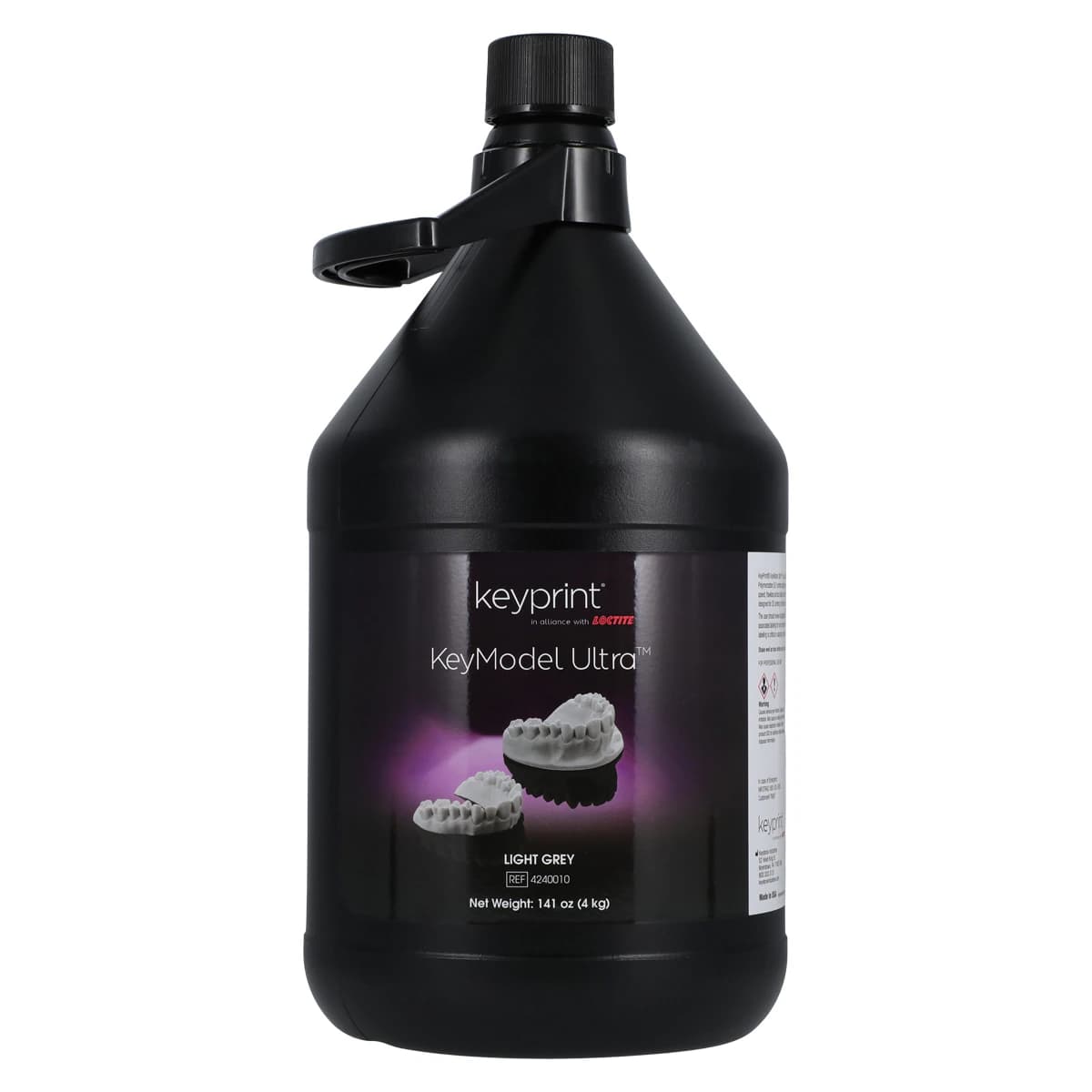 KeyModel Ultra Light Grey 3D Printing Resin, 4 kg Bottle, 4240010 - KeyModel Ultra Light Grey 4kg, 4240010 - Image 1