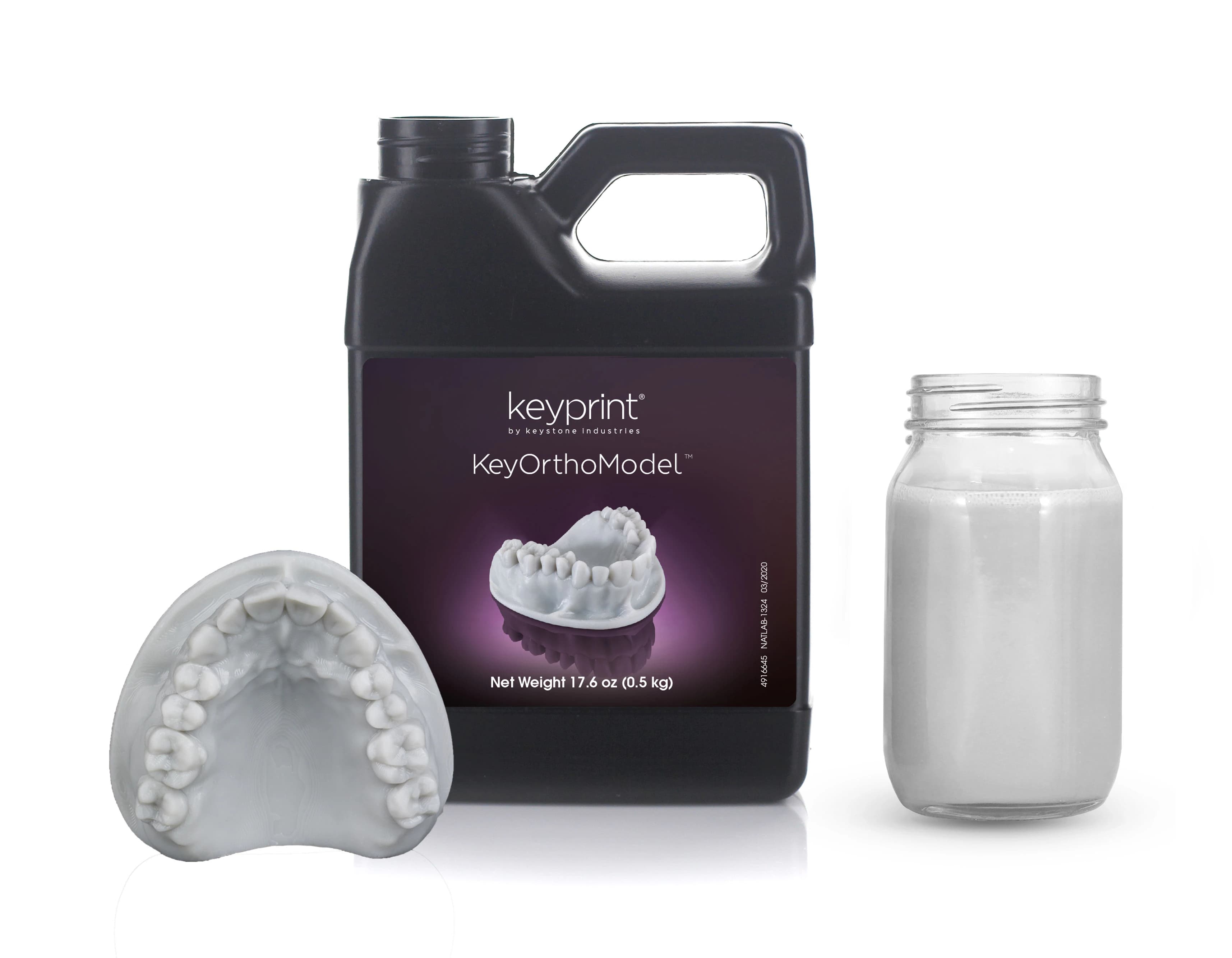 Keyprint® KeyOrthoModel® 3D Resin, 0.5kg Bottle, 4200003 - Keyprint® KeyOrthoModel® 3D Resin (0.5kg) Bottle Each. - Image 1