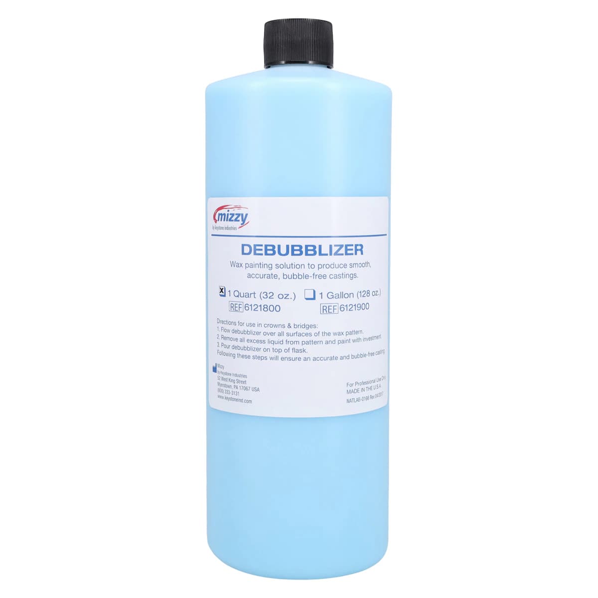 Mizzy Blue Debubblizer, 32 oz Bottle, 1/Pk, 6121800 - Mizzy Blue Debubblizer - Image 1
