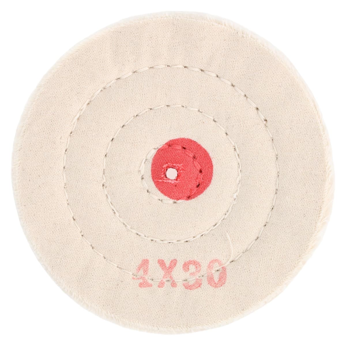 Keystone Muslin Buffs, 4" x 30 Ply, Pack of 12, 1180160 thumbnail 2