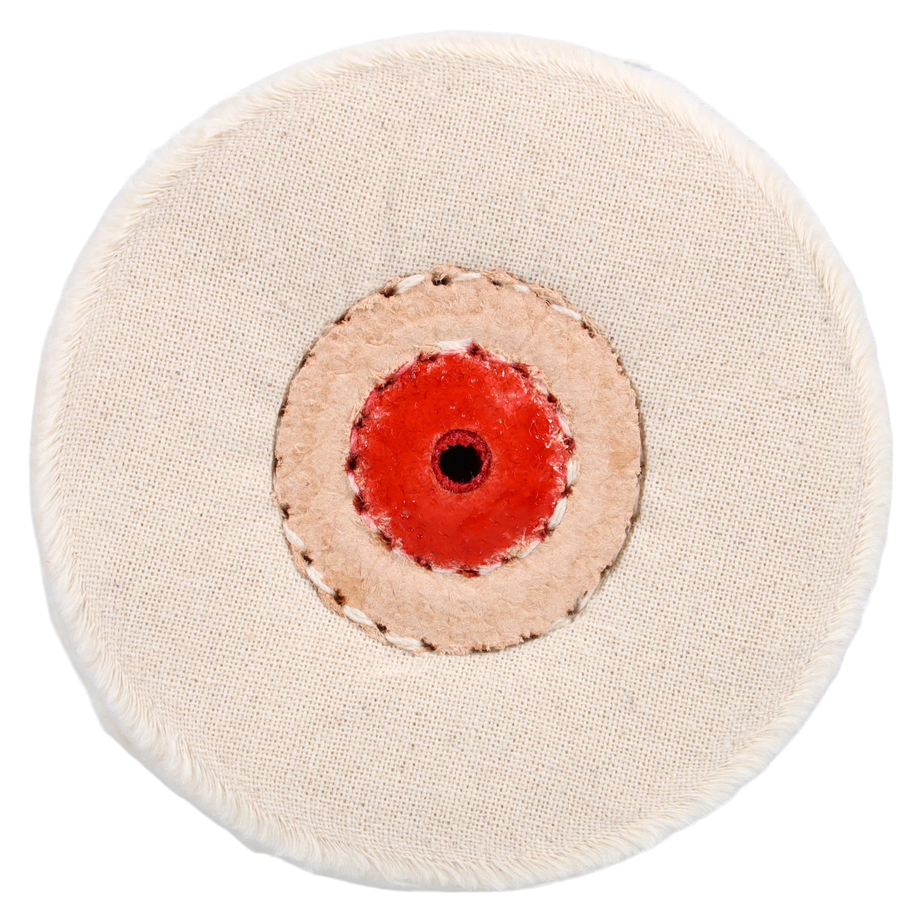 Keystone Leather Center Muslin Buff, 3" x 35 Ply, Box of 12 - Leather Center Buff 3" x 35 ply Box of 12 - Image 1
