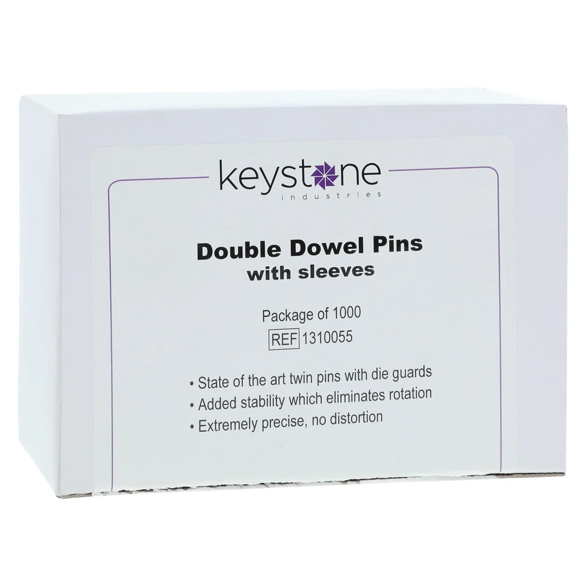 Keystone Double Dowel Twin Pins with Die Guards and Sleeves, 1000/Pack - Double Dowel Pins (1000) - Image 1
