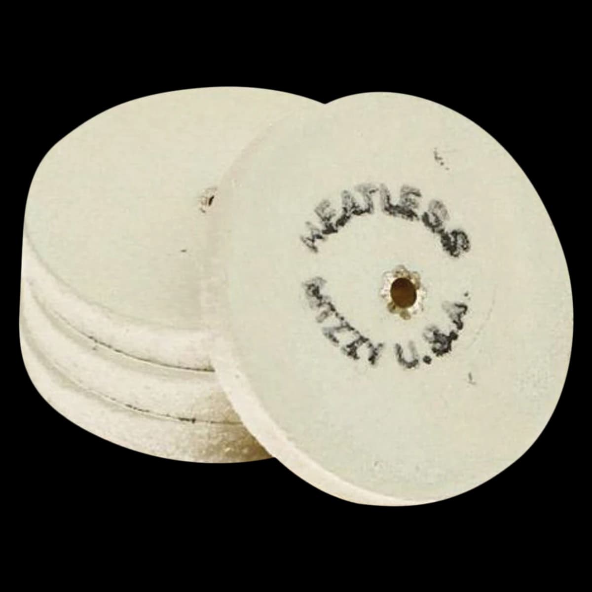 Keystone Mizzy Heatless Wheels #15, White, 3/32" x 1/2", Pack of 50, 1900256 - #15 White Mizzy Heatless Wheels Pack of 50 - Image 1