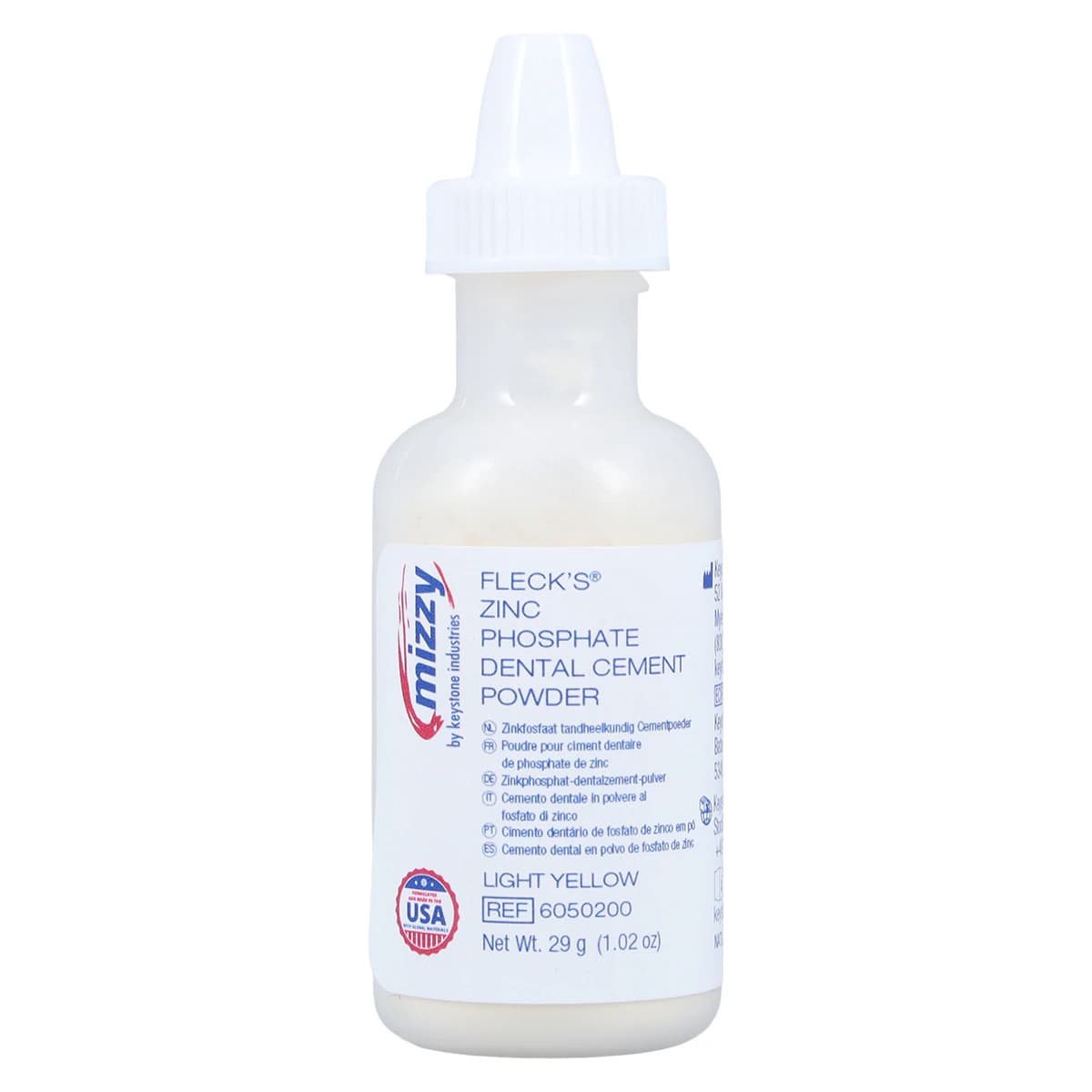 Fleck's Zinc Phosphate Cement Powder, Light Yellow, 29 g Bottle, 6050200 thumbnail 2
