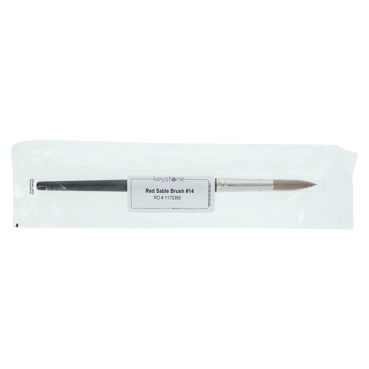 Keystone #14 Red Sable Brush Straight Whipper - #14 Red Sable Brush Straight - Image 1