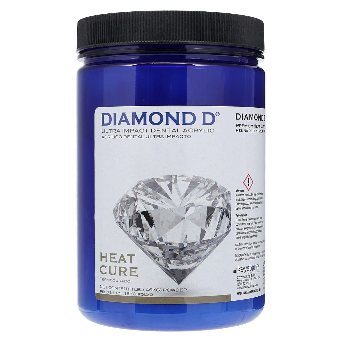 Diamond D Ultra Impact Acrylic, Heat Cure, Light Reddish Pink, 1 lb Powder and 8 oz Liquid thumbnail 2