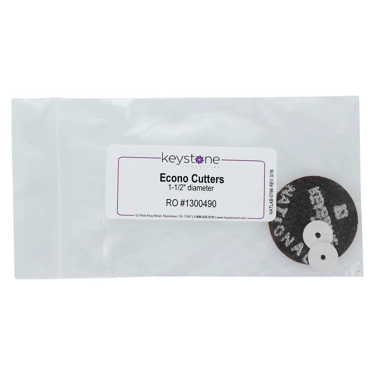 Keystone Econo Cutter Separating Disc, #539A, 1-1/2" Diameter, 0.035" Thick, Single Disc - Econo Cutters - # 539A, 1-1/2" Diameter - Image 1