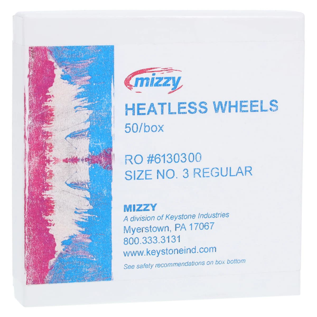 Mizzy Heatless Wheels #3 Regular, Gray, 50/Box, 1900120 - #3 Regular Mizzy Heatless Wheels Pack of 50 - Image 1
