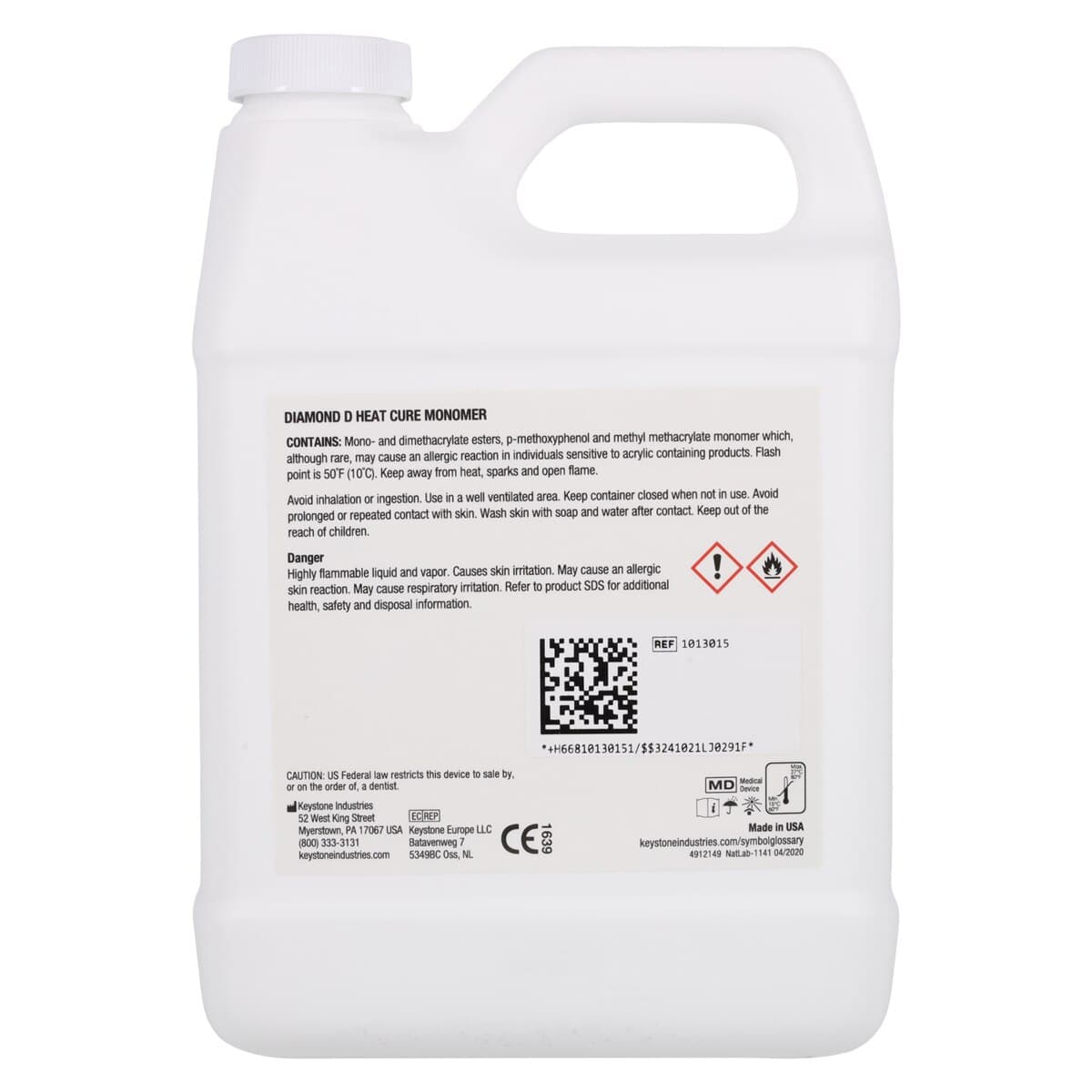 Diamond D Ultra Impact Acrylic, Heat-Cure, Powder/Liquid Kit, Original Shade, 5 lb Powder & 1 Quart Liquid, 1/Pk, 1013065 thumbnail 5
