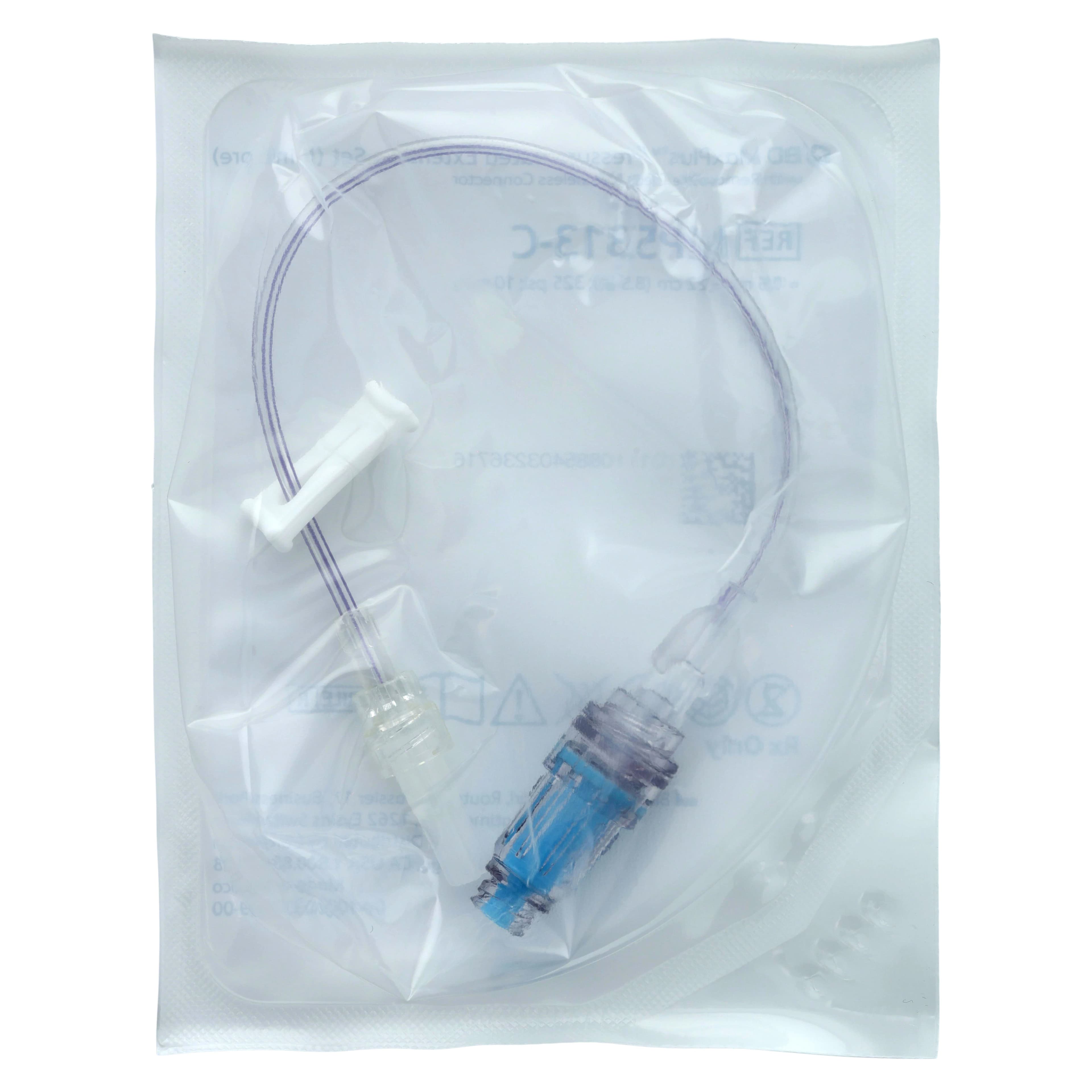 CareFusion Pressure Rated Extension Set, 8.5" Minibore, Spin Male Luer Lock, Slide Clamp, Removable MaxPlus Clear Connector, Non-DEHP, Sterile, 50/Case thumbnail 2