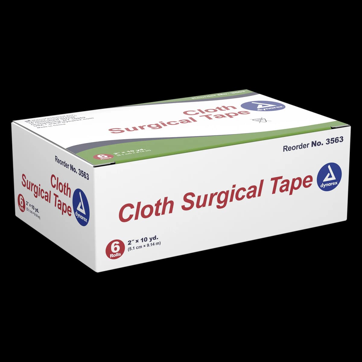 Dynarex Surgical Tape Cloth, 2" x 10 yd, White, Non-Sterile, 12x6/Case - Tape Surg Cloth - Image 1