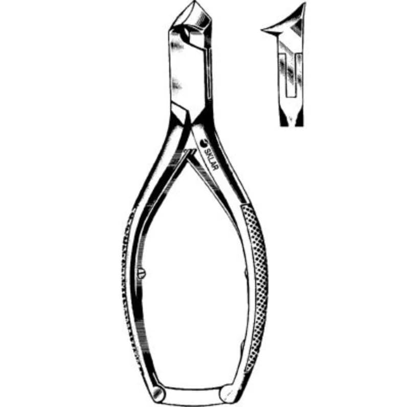 Sklar Instruments Nipper Nail Concave, 5-1/2", Stainless Steel, Reusable, Each - Nipper Nail Concave - Image 1