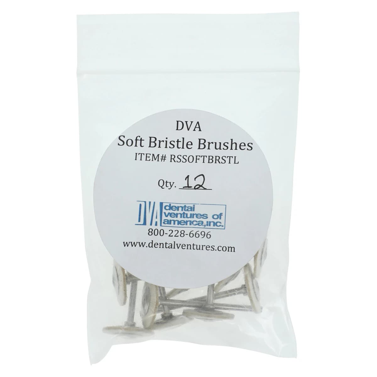 DVA Soft Bristle Polishing Brush, 12/Bag - DVA Soft Bristle Brush - Image 1