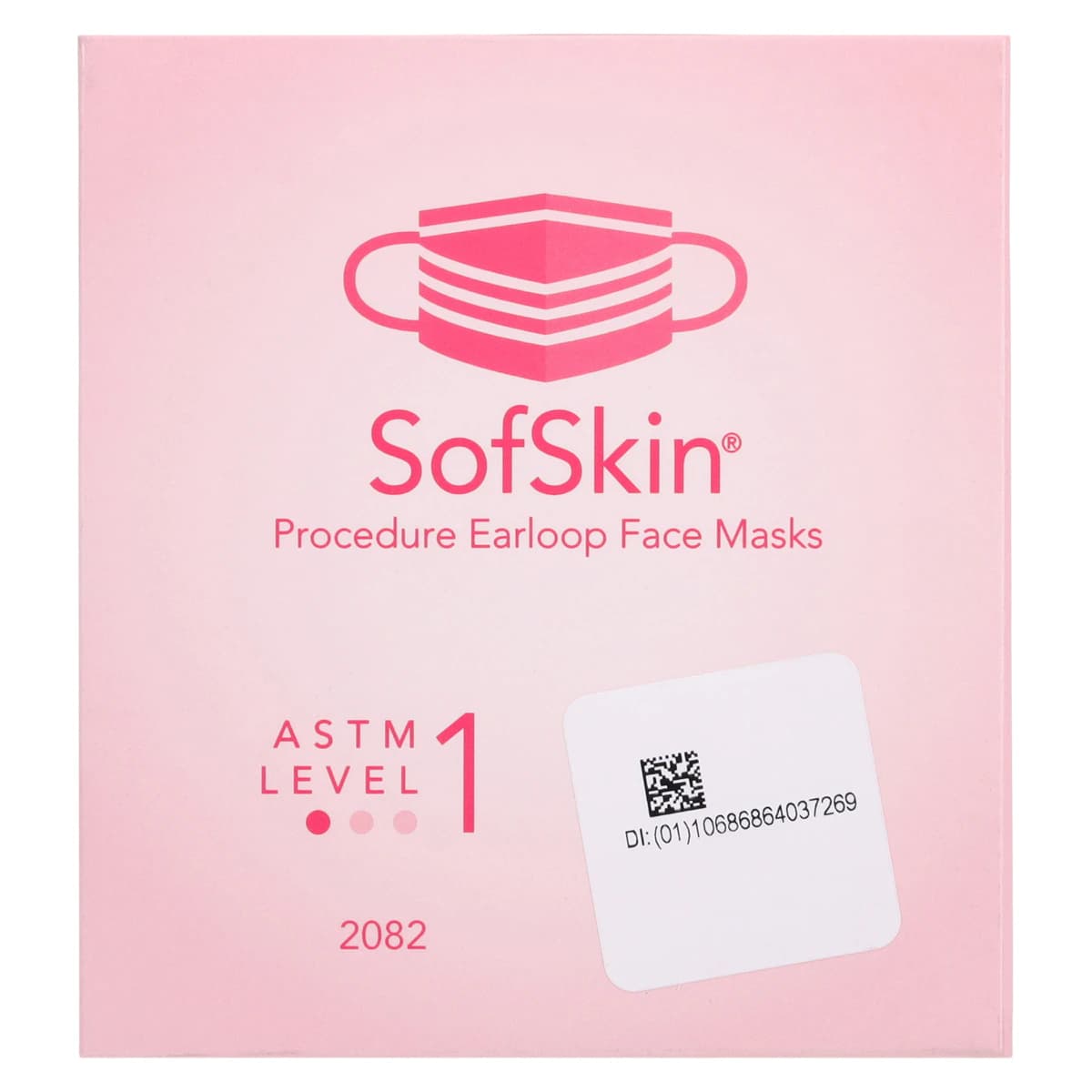 SafeMask SofSkin Procedure Earloop Face Masks, ASTM Level 1, Pink, 50/Box, 2082 thumbnail 6