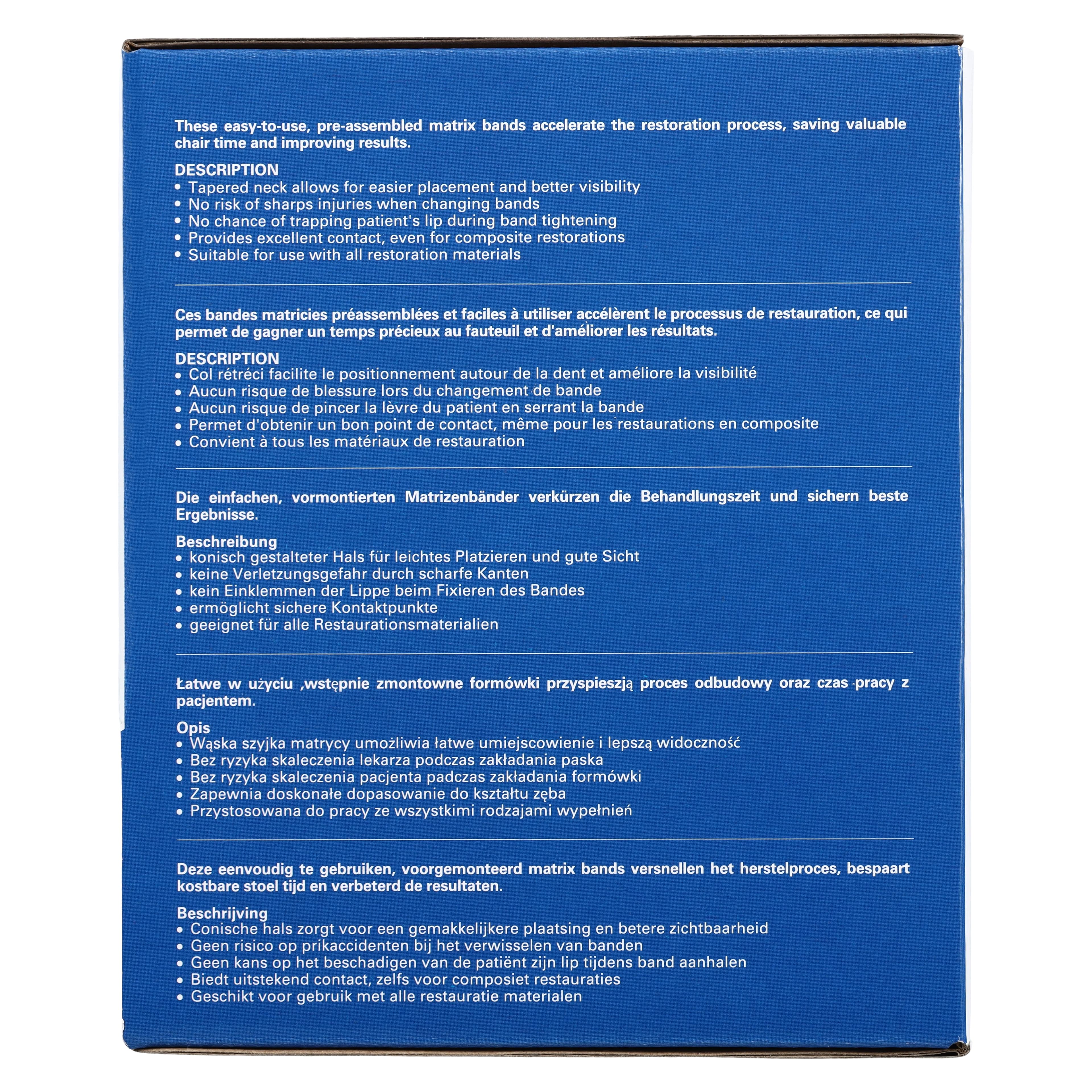 Medicom SafeMatrix Single-Use Matrix Bands, Regular Wide 6mm, Blue, 50/Box, 30045 thumbnail 7