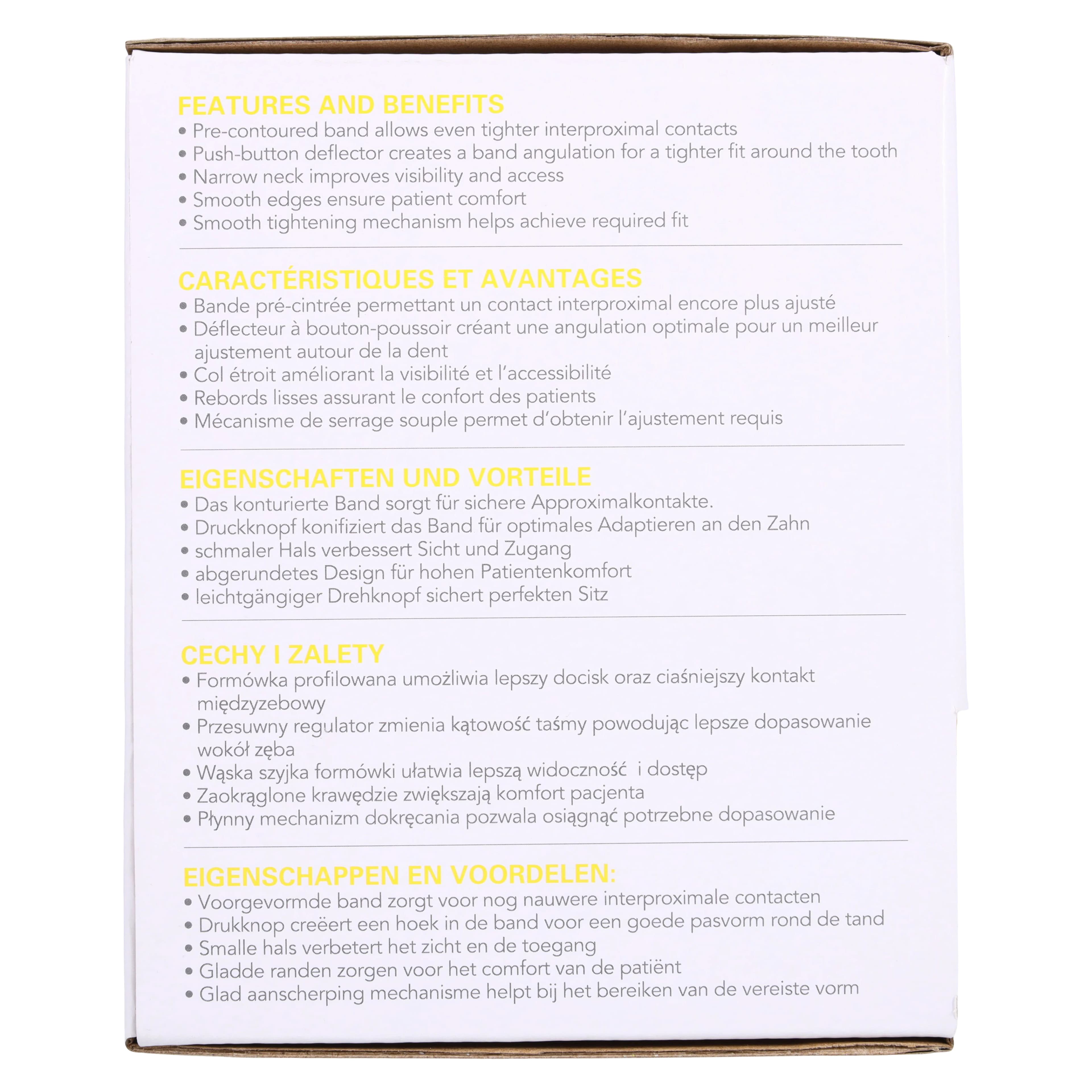 Medicom SafeMatrix Contour Single-Use Matrix Bands, Narrow 4.5mm, Yellow, 50/Box, 30060 thumbnail 7