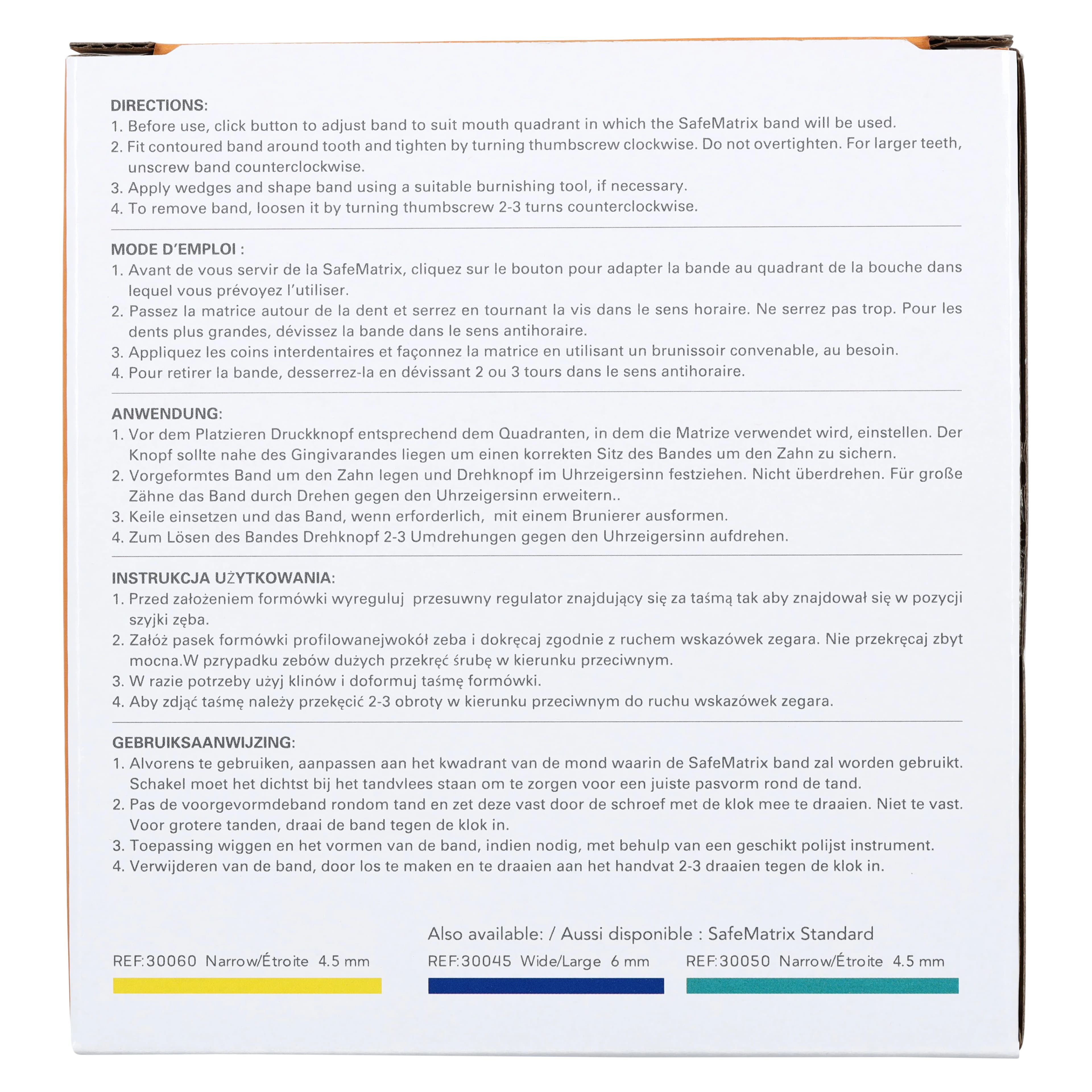 Medicom SafeMatrix Contour Single-Use Matrix Bands, Wide 6mm, Orange, 50/Box, 30055 thumbnail 8