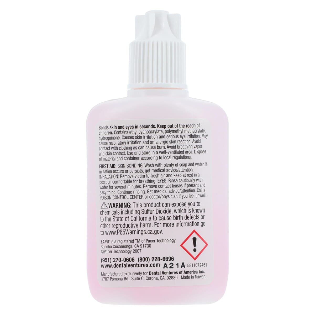 Zapit Big Base Material, Light Red, 20 g Bottle with 2 Tips thumbnail 2