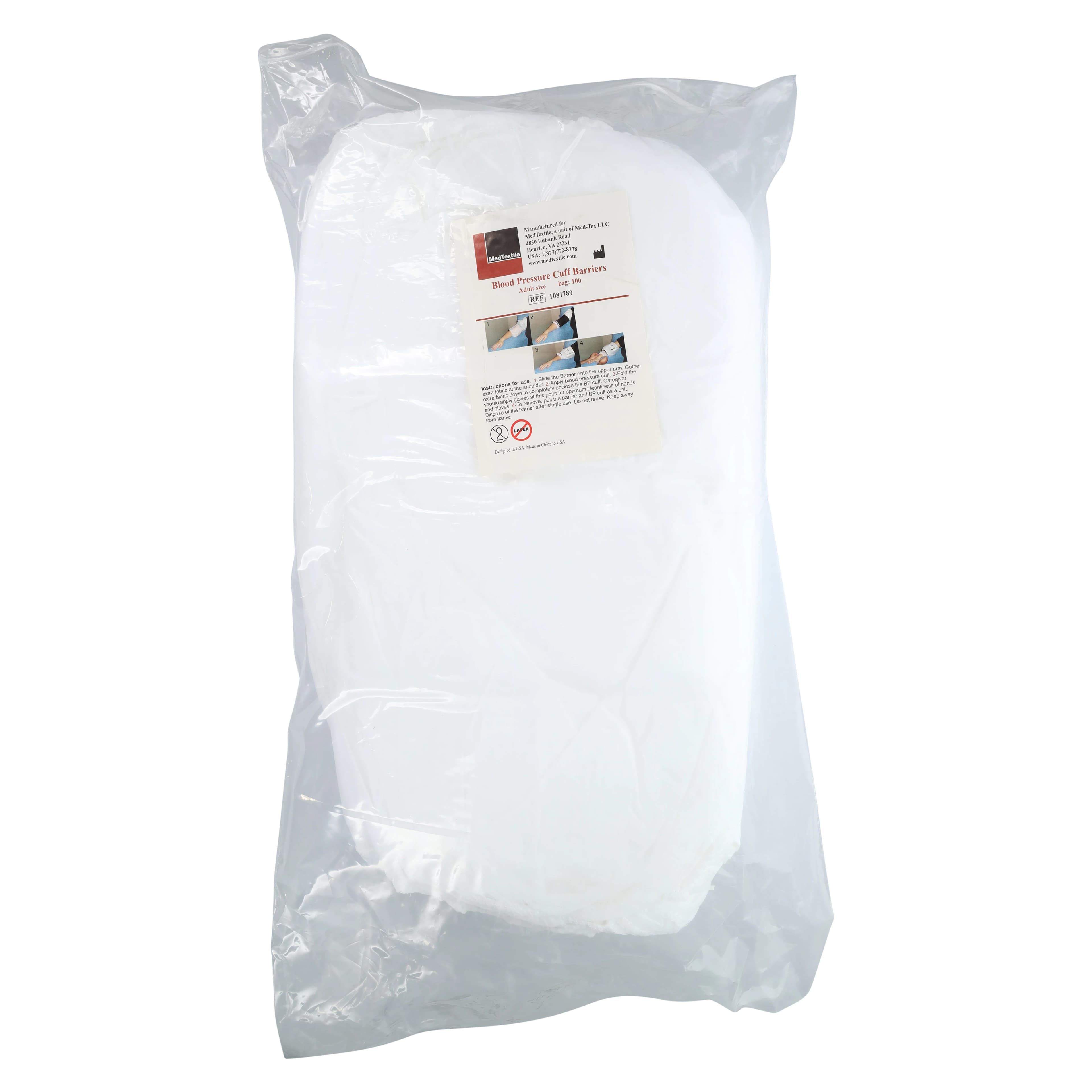 Blood Pressure Cuff Barrier, White, 500/Case thumbnail 3