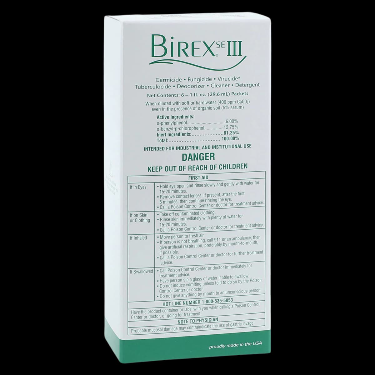 BirexSE III Disinfectant Introductory Pack, 1 oz Packets, 6/Bx, 296041 - BirexSE III 6 Packet Count Introductory Pack, 296041 - Image 1