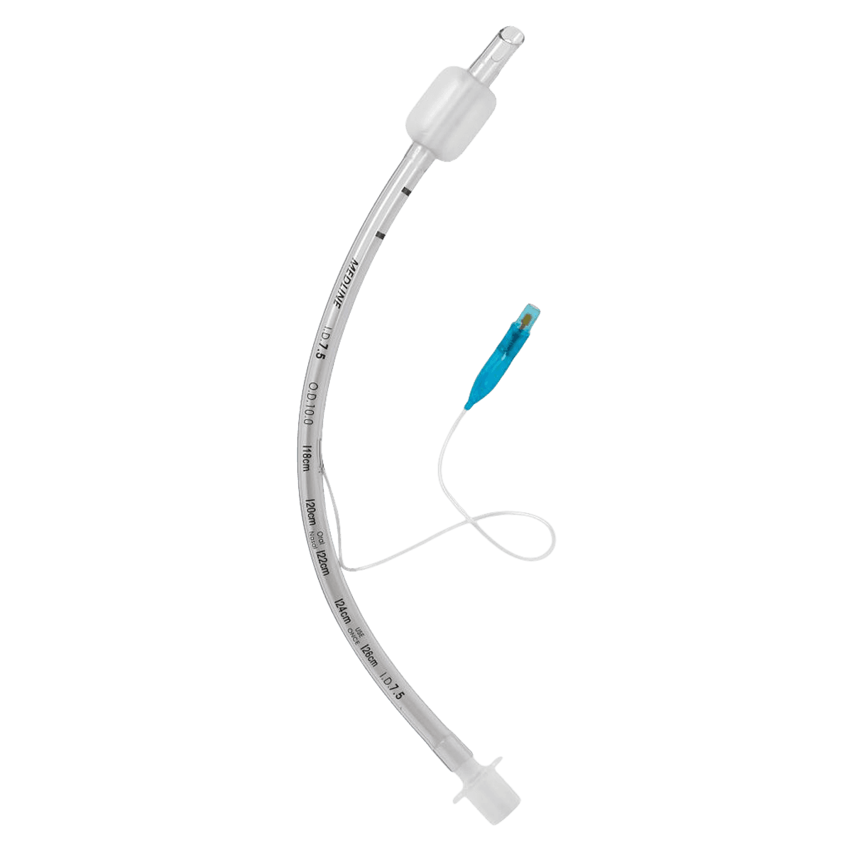 Medline Endotracheal Tube, Cuffed, High-Volume Low-Pressure (HVLP) Cuff, 10/Box - Tubing Endotracheal, HVLP Cuff - Image 1