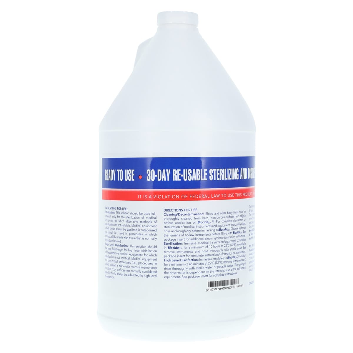Biocide G30 Sterilant Disinfectant Solution, 2.65% Glutaraldehyde, 1 Gallon Bottle, BIOG30 thumbnail 2