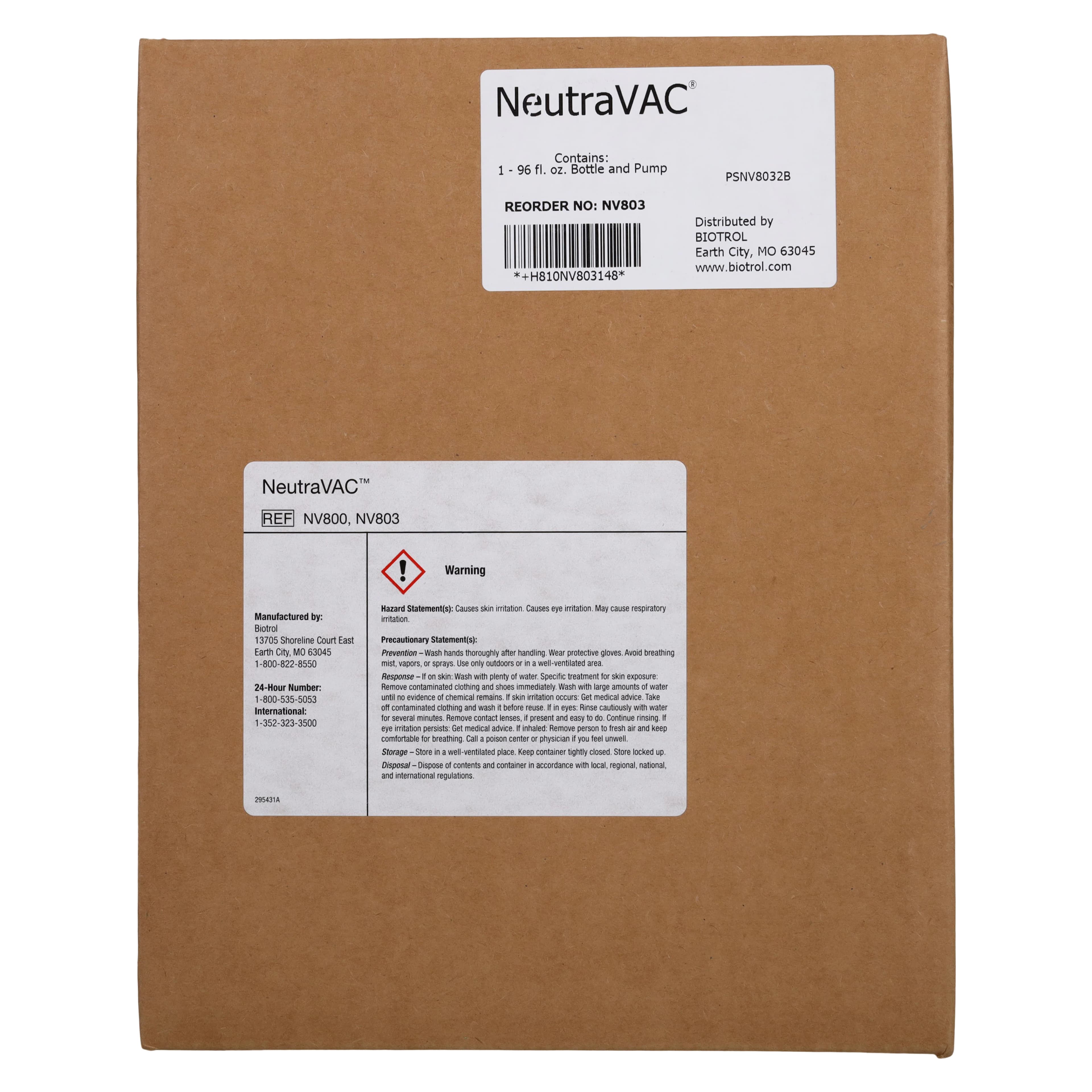 NeutraVAC Evacuation System Cleaner, Concentrated Liquid, 96 oz Bottle with Pump, NV803CS thumbnail 4