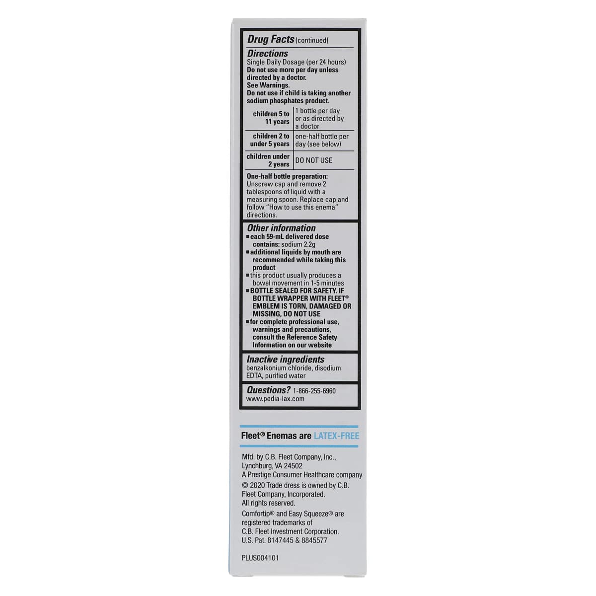 Pedia-Lax Enema for Children, Ages 2-11 Years, 2.25 oz Bottle, Each thumbnail 2