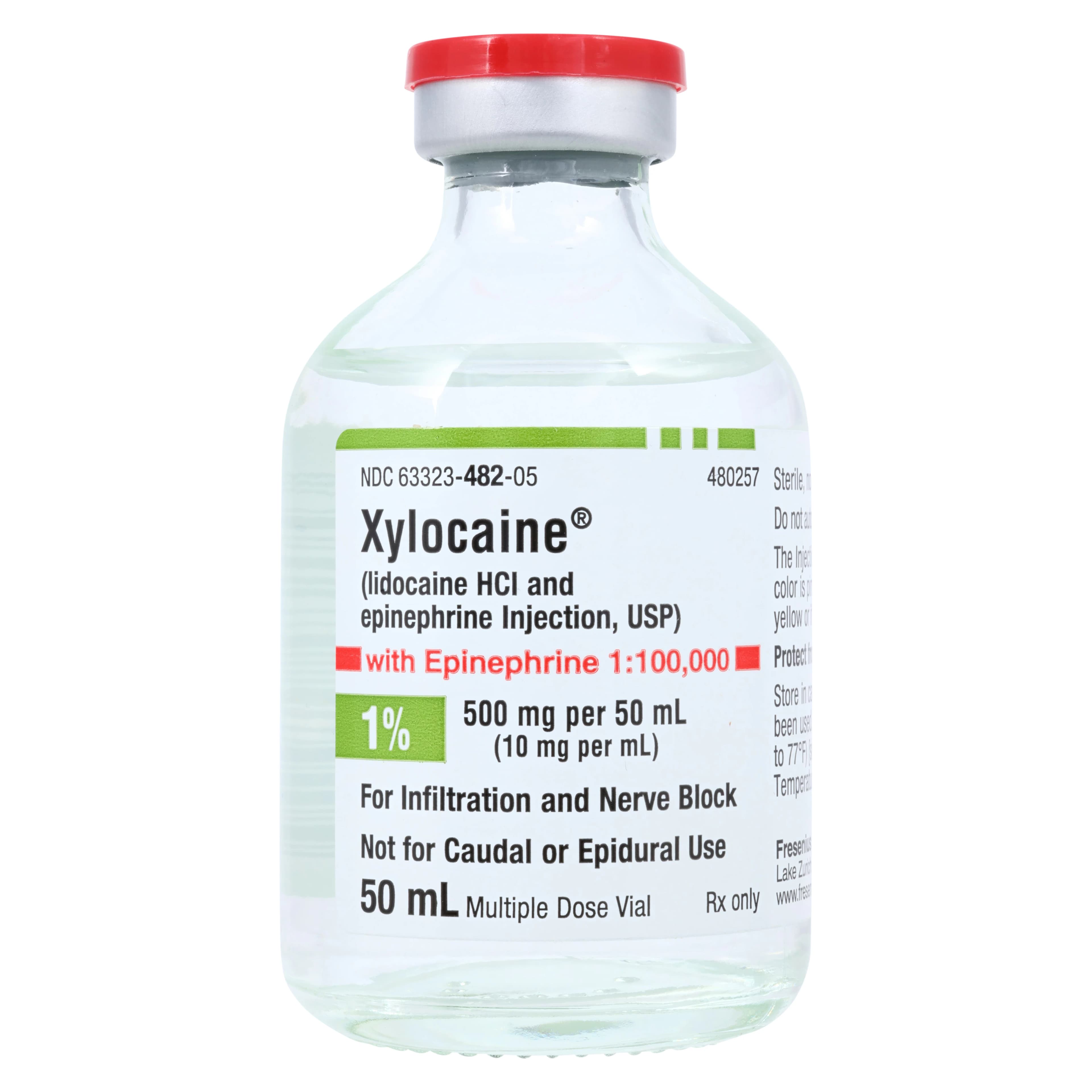 Xylocaine with Epinephrine Injection 1% 1:100,000 MDV 50mL - Xylocaine w/EPI MDV N-R - Image 1