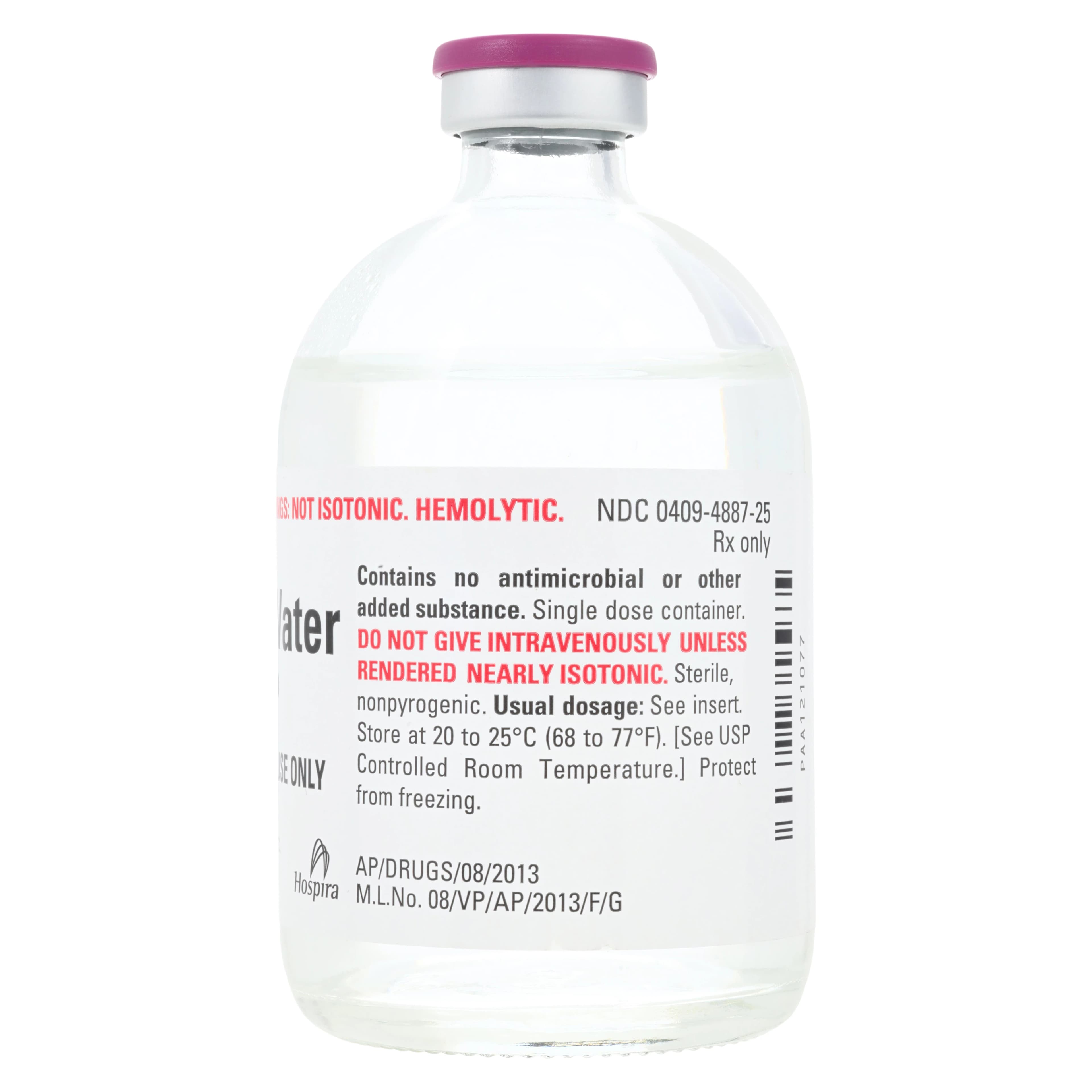 Sterile Water Injection, Single Dose Vial (SDV), 100 mL, Pfizer thumbnail 2