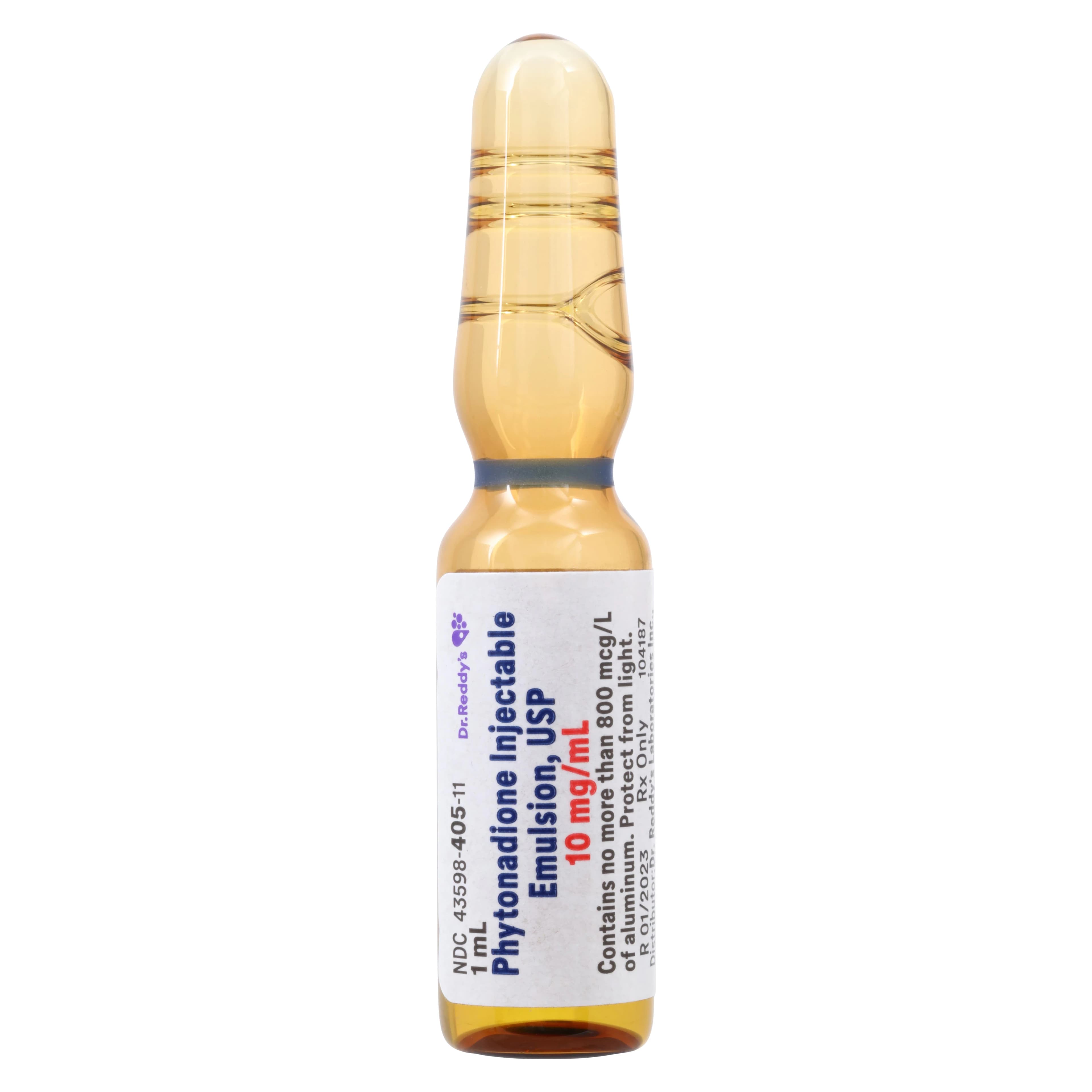 Phytonadione (Vitamin K) Injection, 10 mg/mL, 1 mL Ampule, Rx - Phytonadione (Vit K) Inj Amp - Image 1