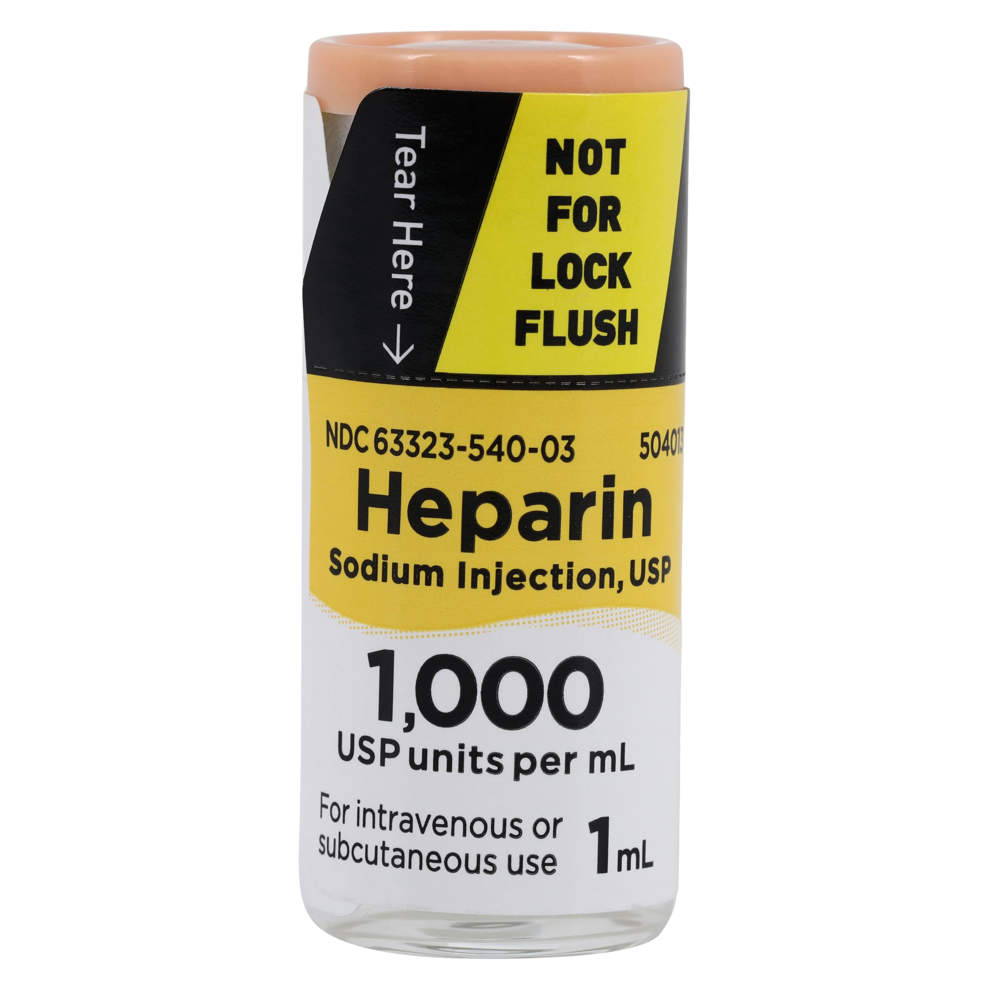 Heparin Sodium (Pork) Injection, 1 mU/mL, Multi-Dose Vial, 1 mL Each - Heparin Sod (Pork) N-r - Image 1