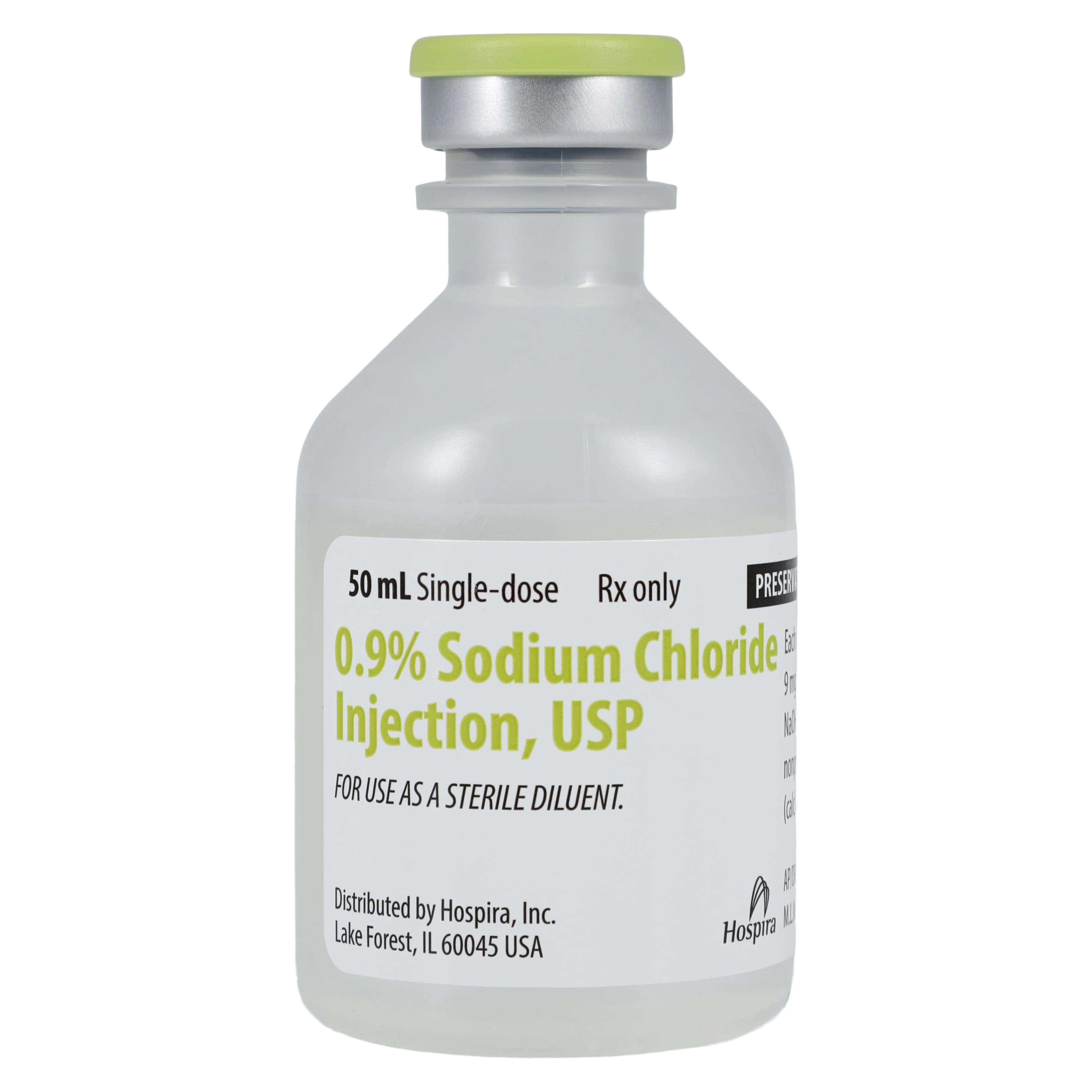 Sodium Chloride Injection 0.9%, 50 mL Single-Dose Vial (Non-Returnable) - Sodium Chl Inj SDV Non-Retrnbl - Image 1